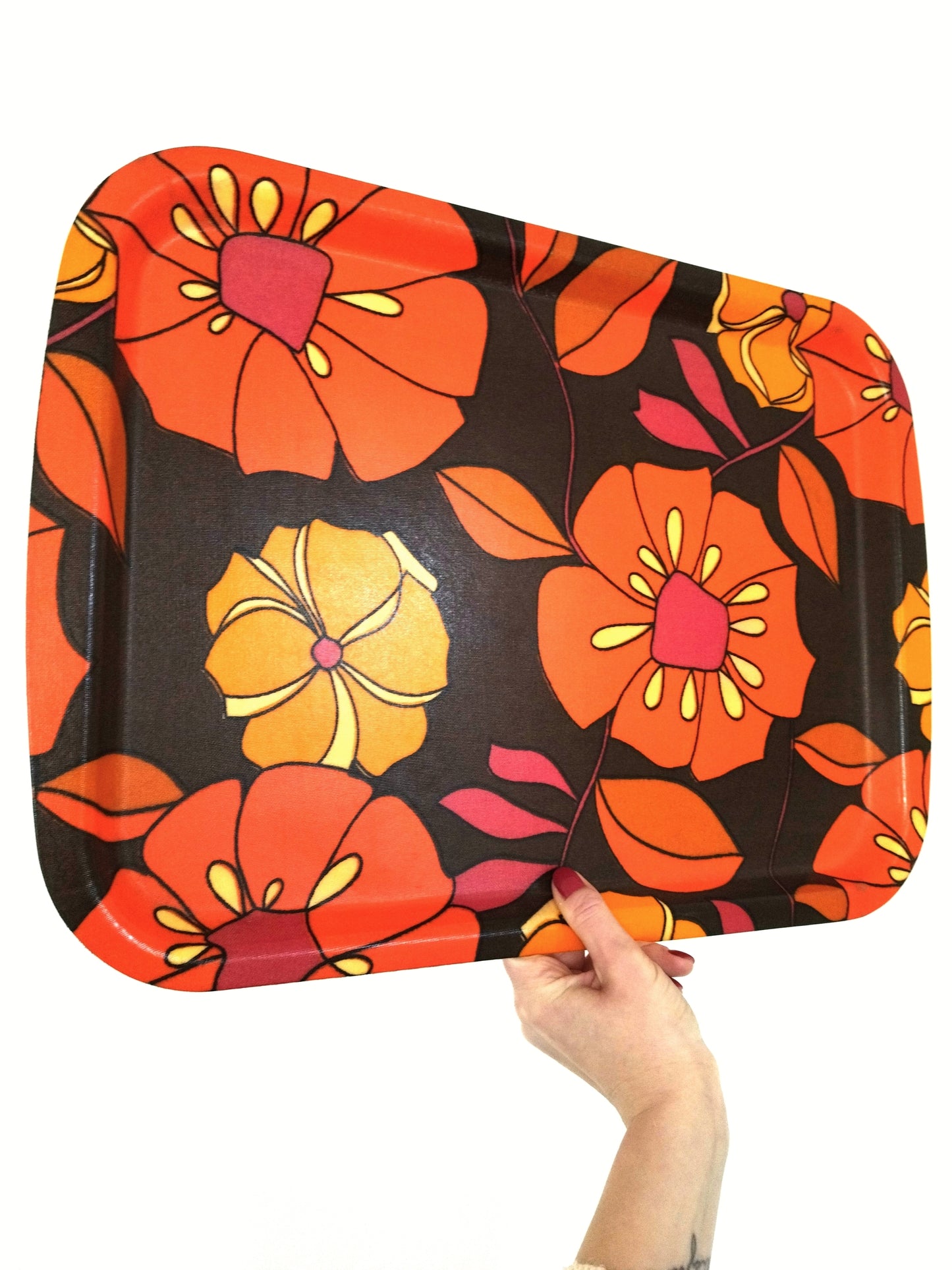 Plateau flower power en fibre de verre - cetaitmieuxavant