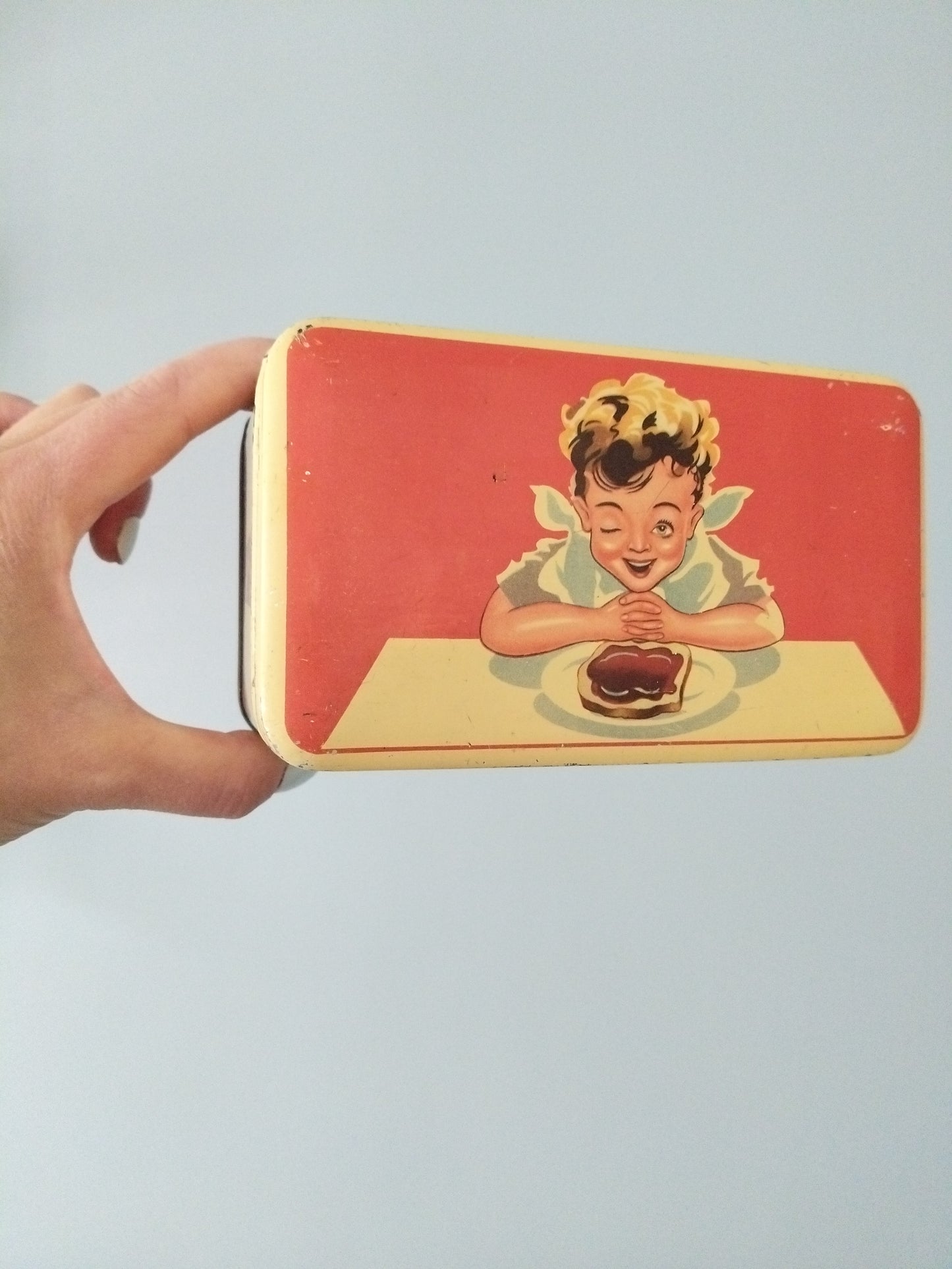 Ancienne boîte métallique publicitaire GFS - cetaitmieuxavant