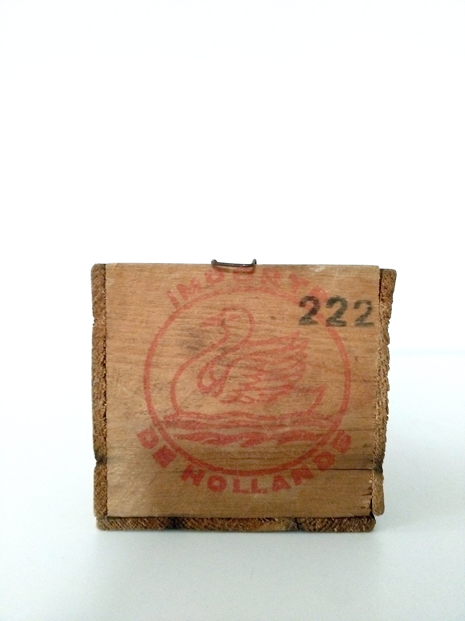 Ancienne boîte publicitaire en bois fromage Gouda Holland - cetaitmieuxavant