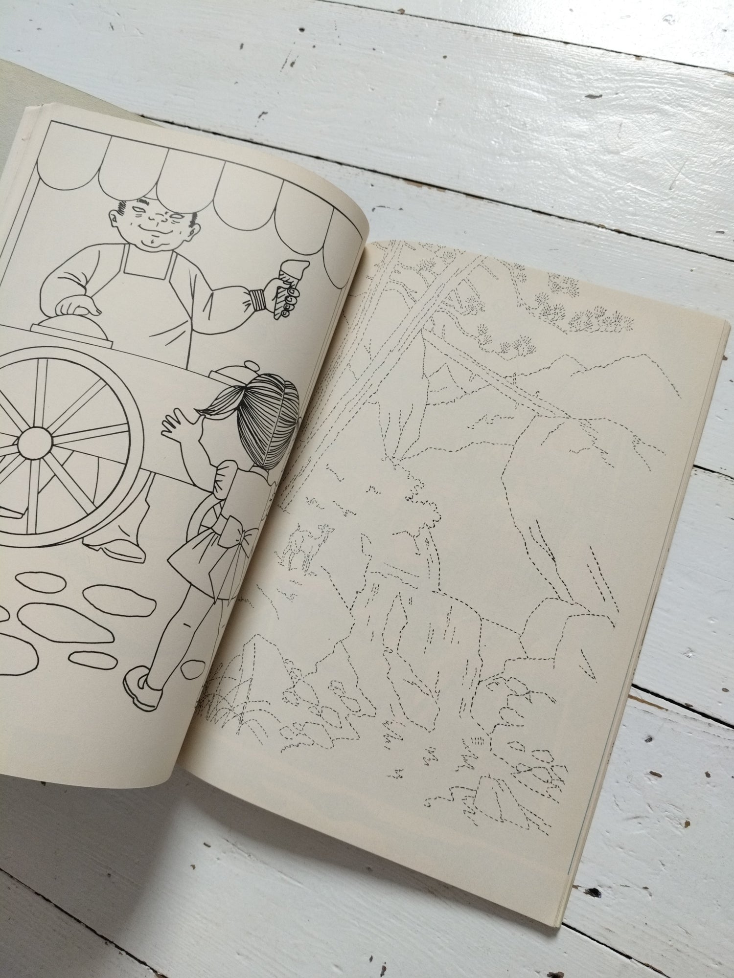 Ancien livre de jeux et coloriage vierge - cetaitmieuxavant