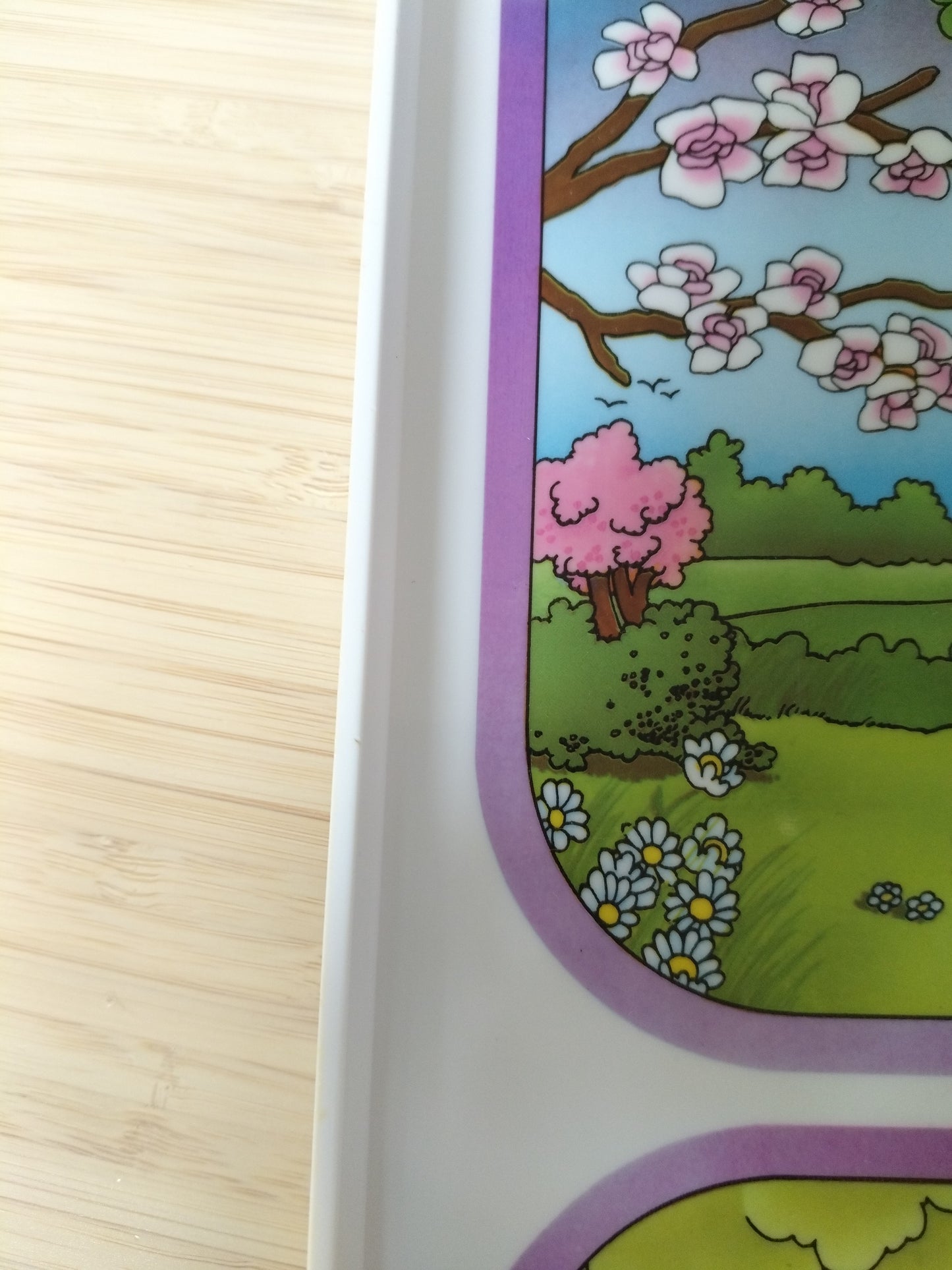 Plateau "les quatre saisons" en plastique par Tupperware 80's
