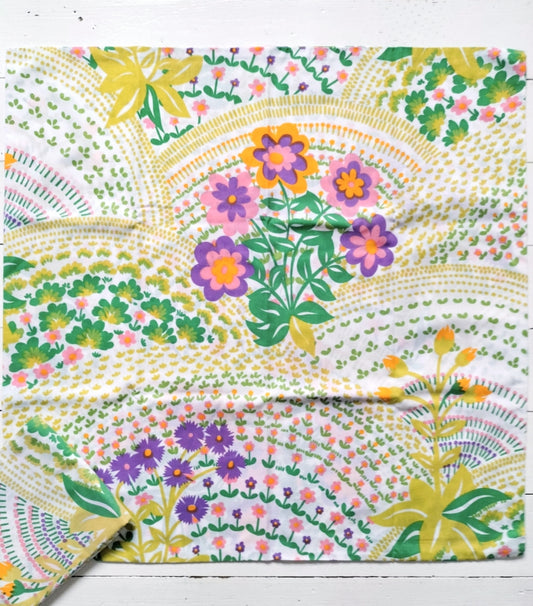 2 taies d'oreiller flower power coton/ synth - cetaitmieuxavant