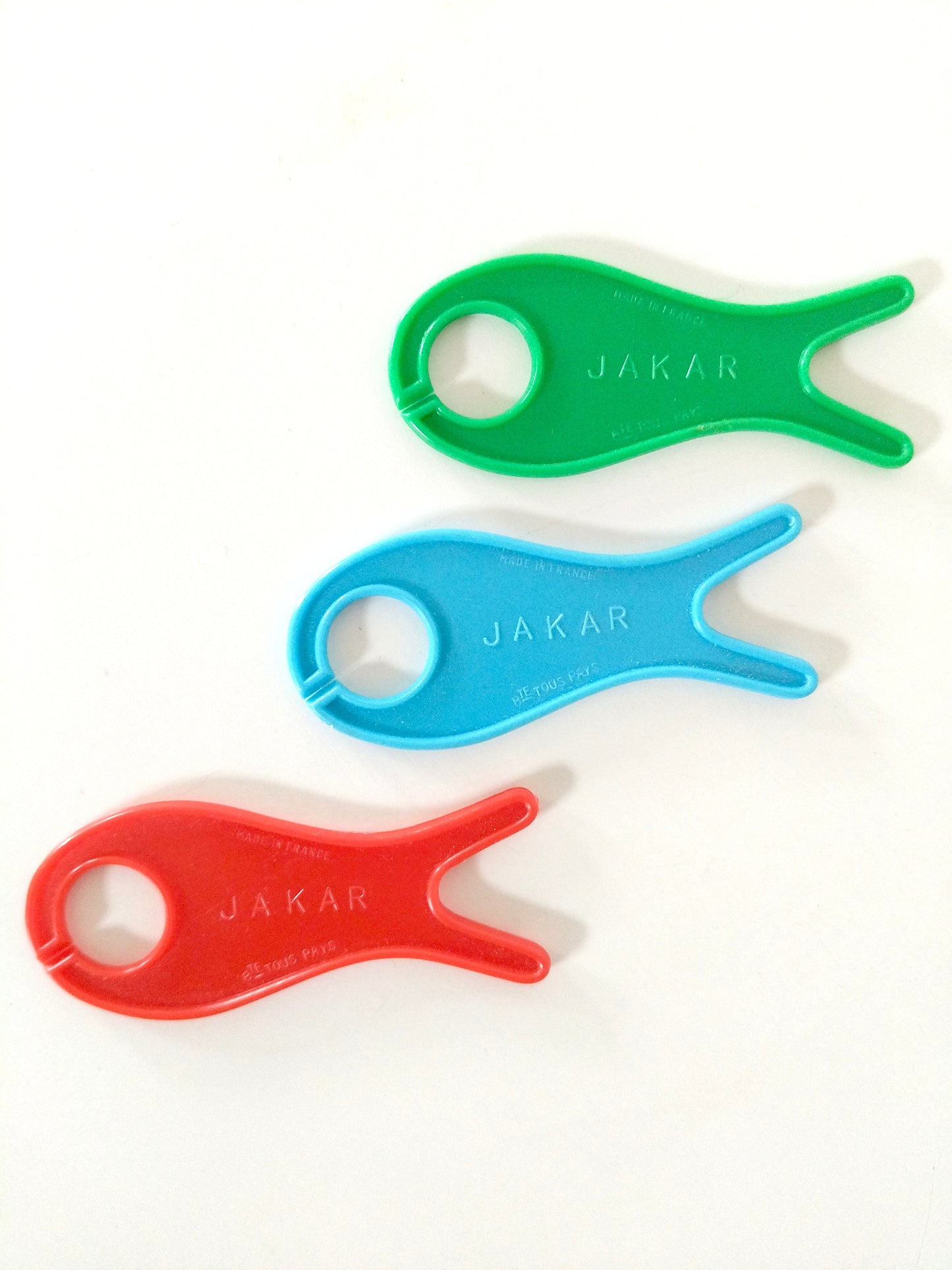 Set de 3 bobinettes/navettes Jakar en plastique/déco murale salle de bains (2 sets disponibles) - cetaitmieuxavant