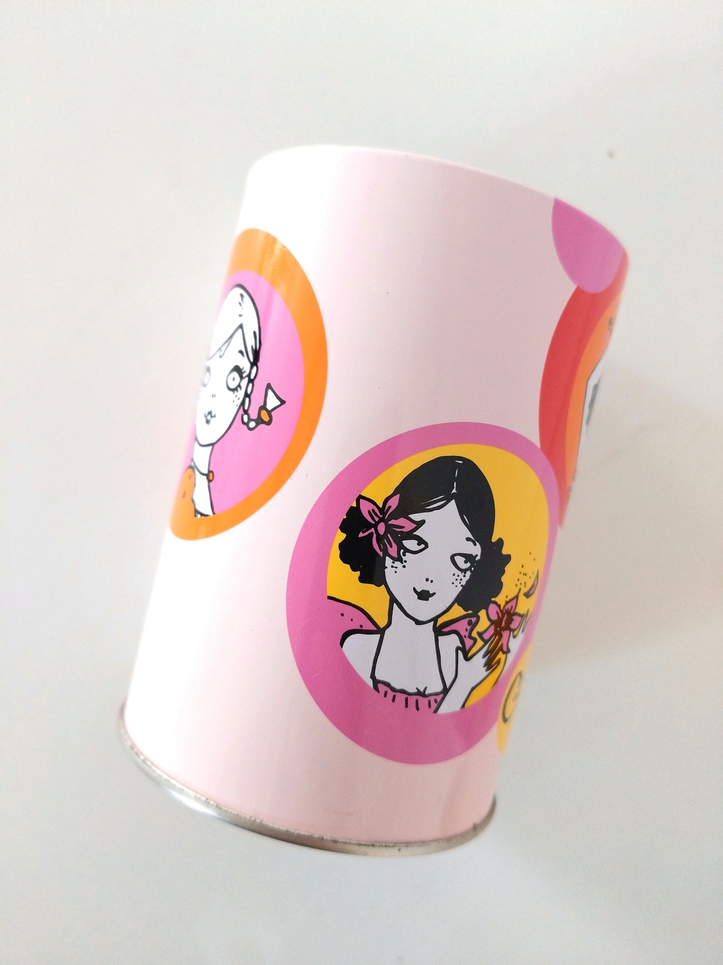 Pot à stylos/ crayons/ pinceaux métallique Corinne Cobson 90's