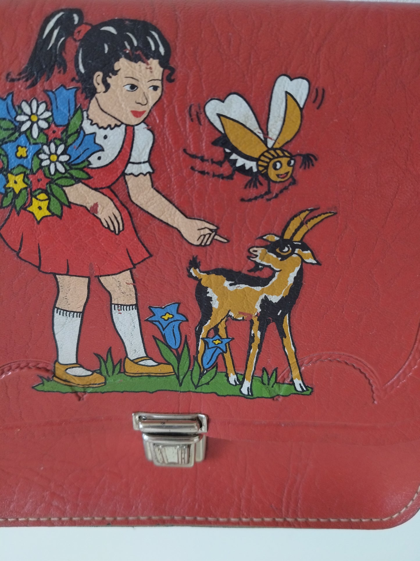 Petit sac bandoulière simili cuir 60's