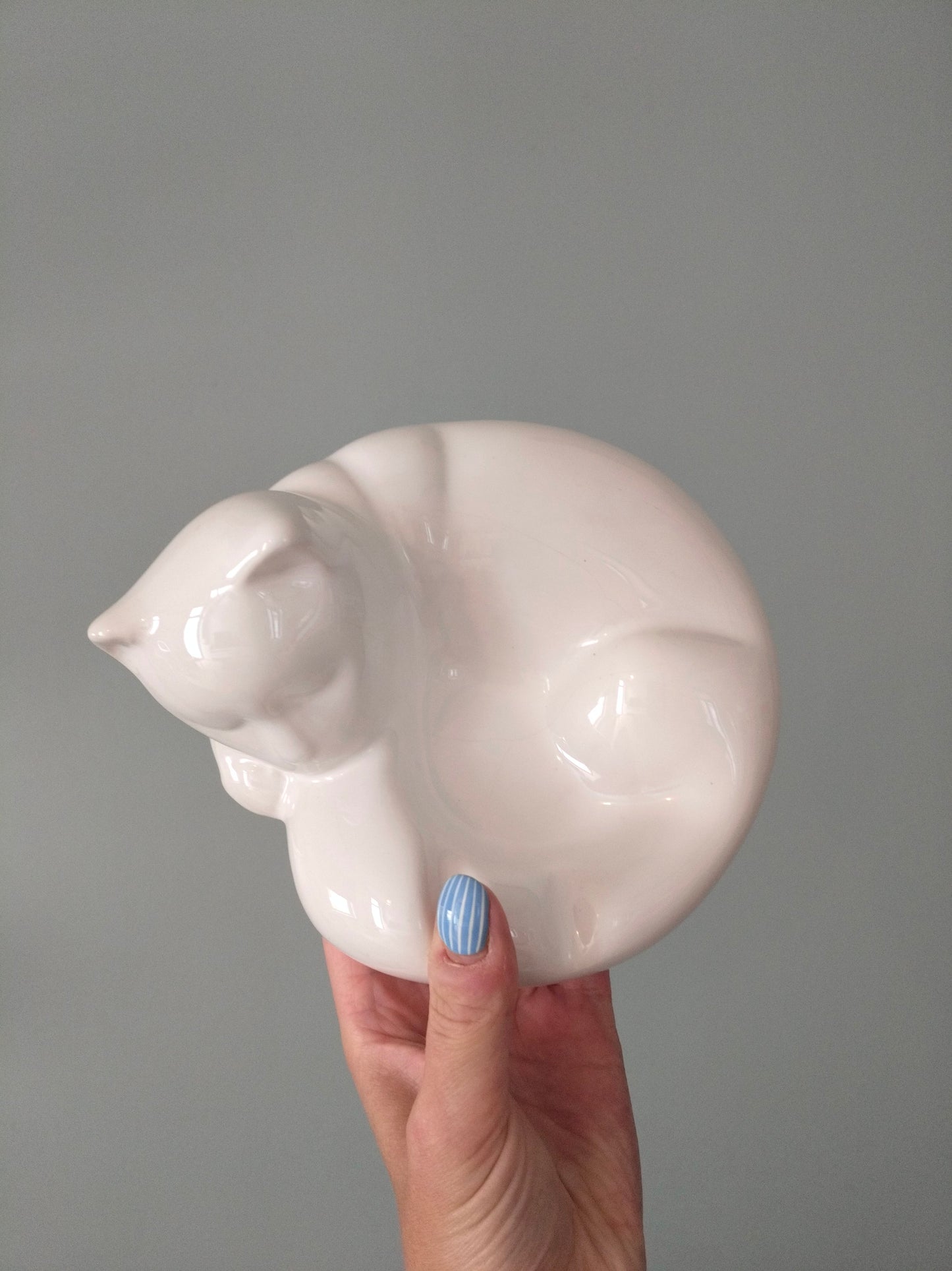 Cendrier vide-poches porte-bijoux chat en céramique