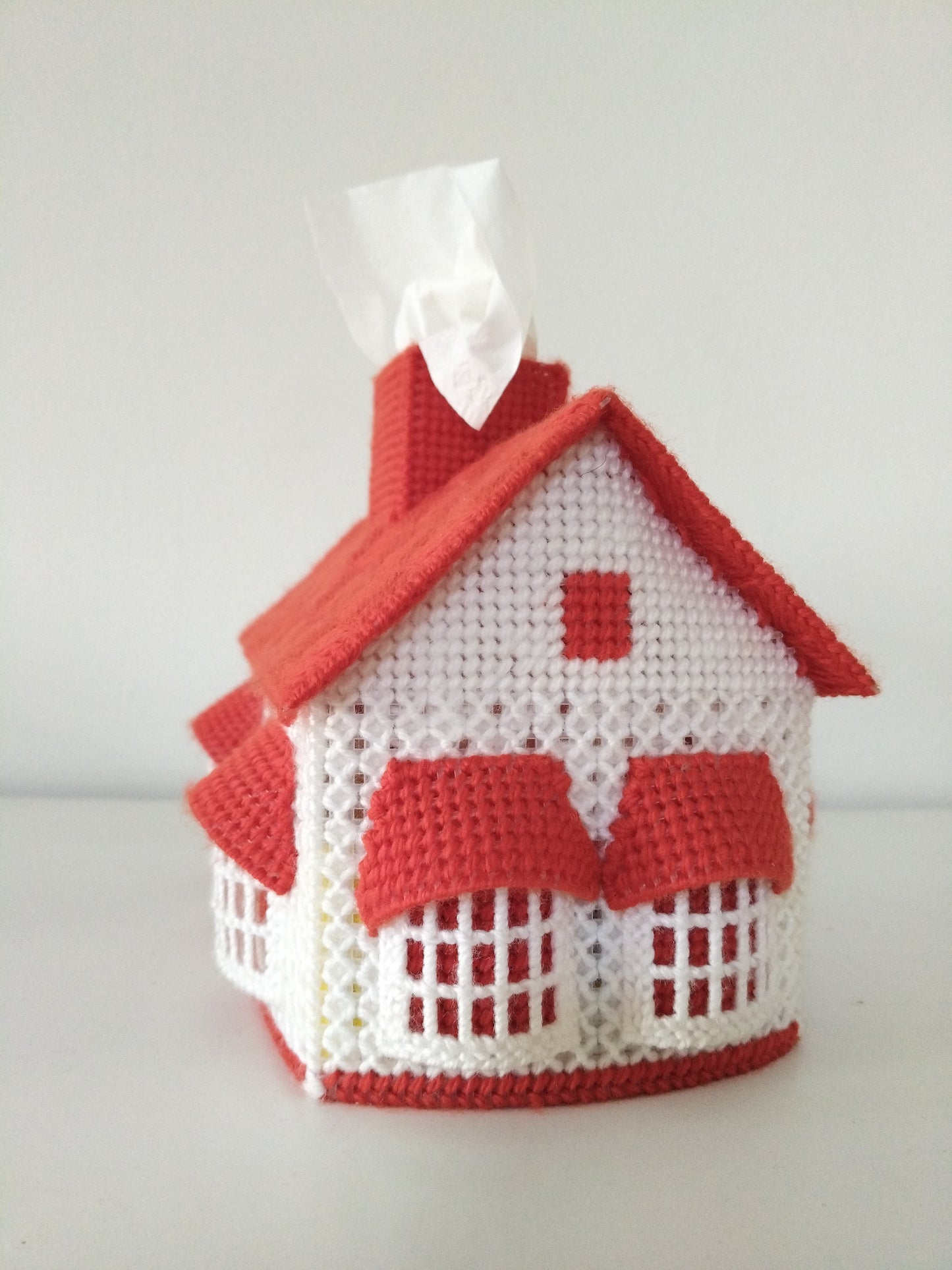 Housse pour boîte de mouchoirs de Noël en canevas