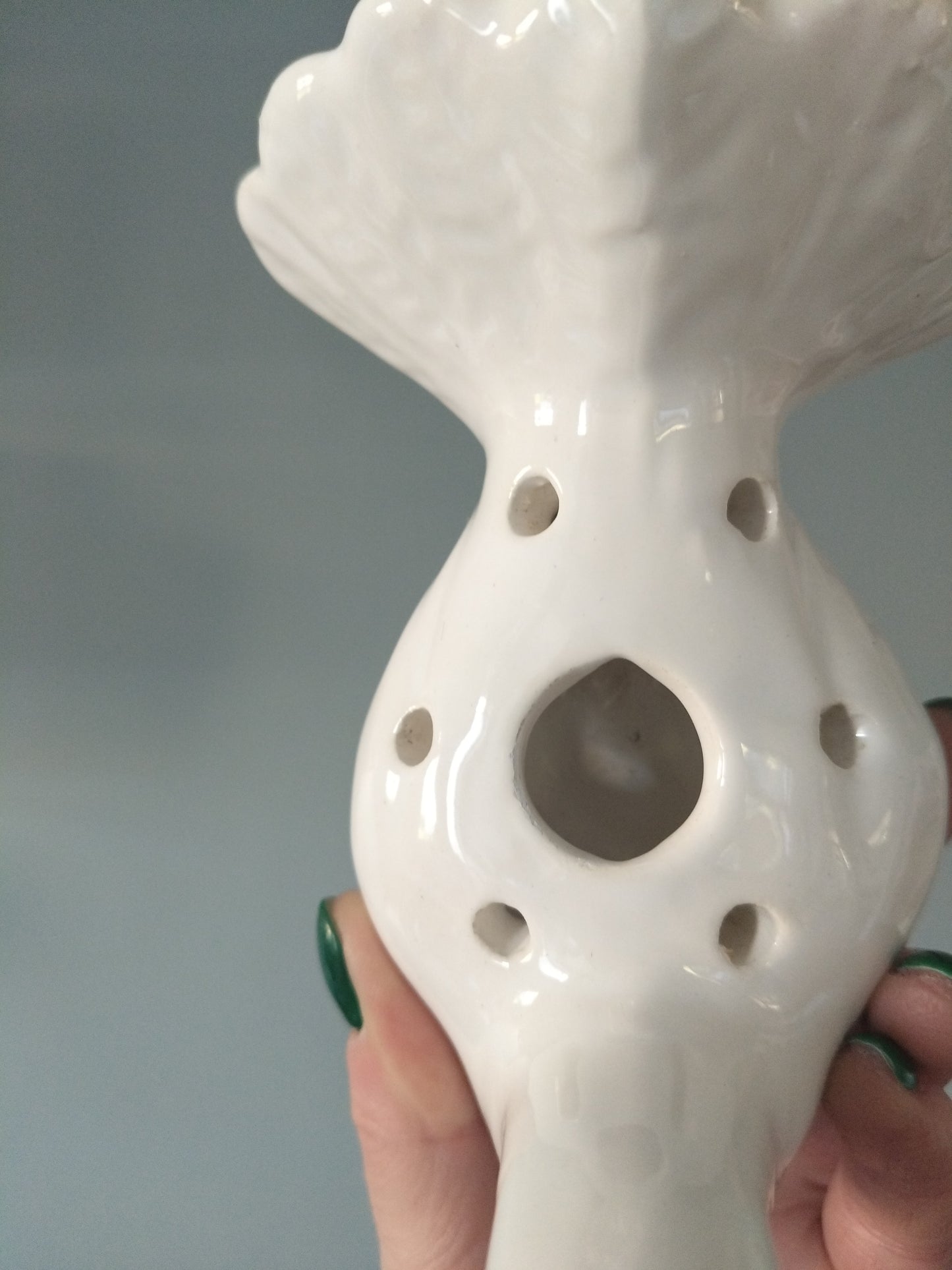 Pique-fleurs colombe en céramique