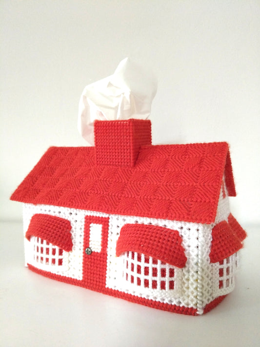 Housse pour boîte de mouchoirs de Noël en canevas