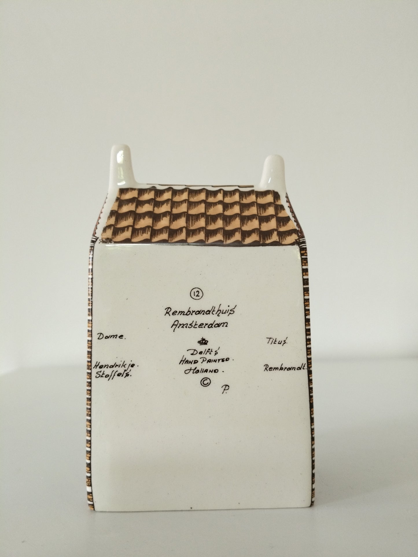 Maison hollandaise miniature en porcelaine Delft's Polychroom  Hand Painted Holland 7-6-12 au choix - cetaitmieuxavant