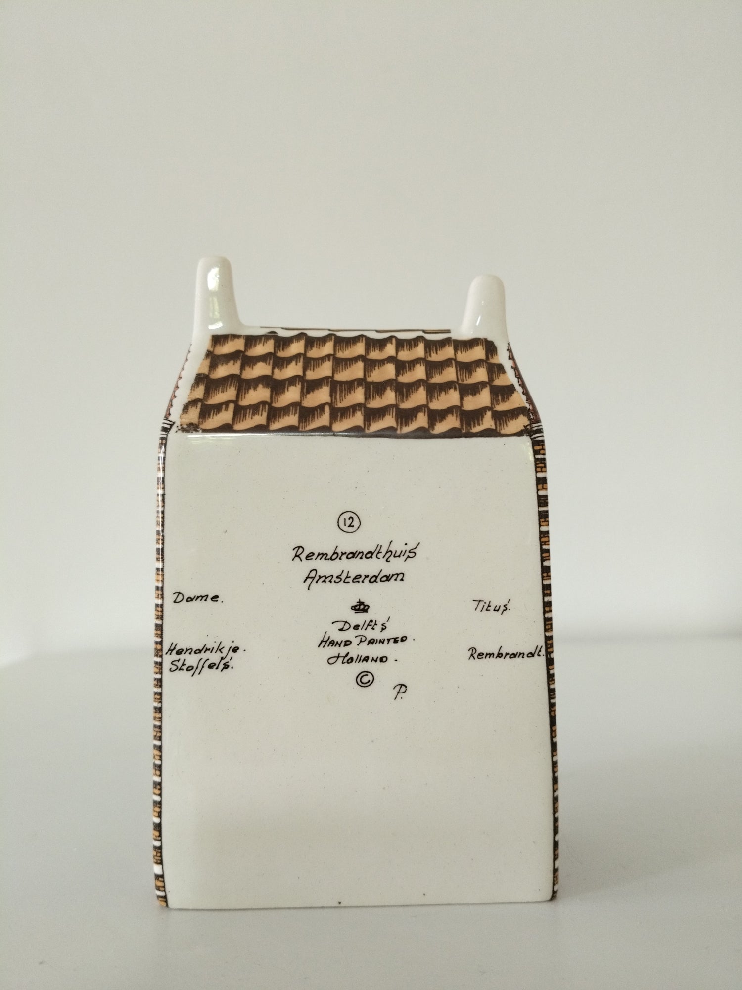 Maison hollandaise miniature en porcelaine Delft's Polychroom  Hand Painted Holland 7-6-12 au choix - cetaitmieuxavant