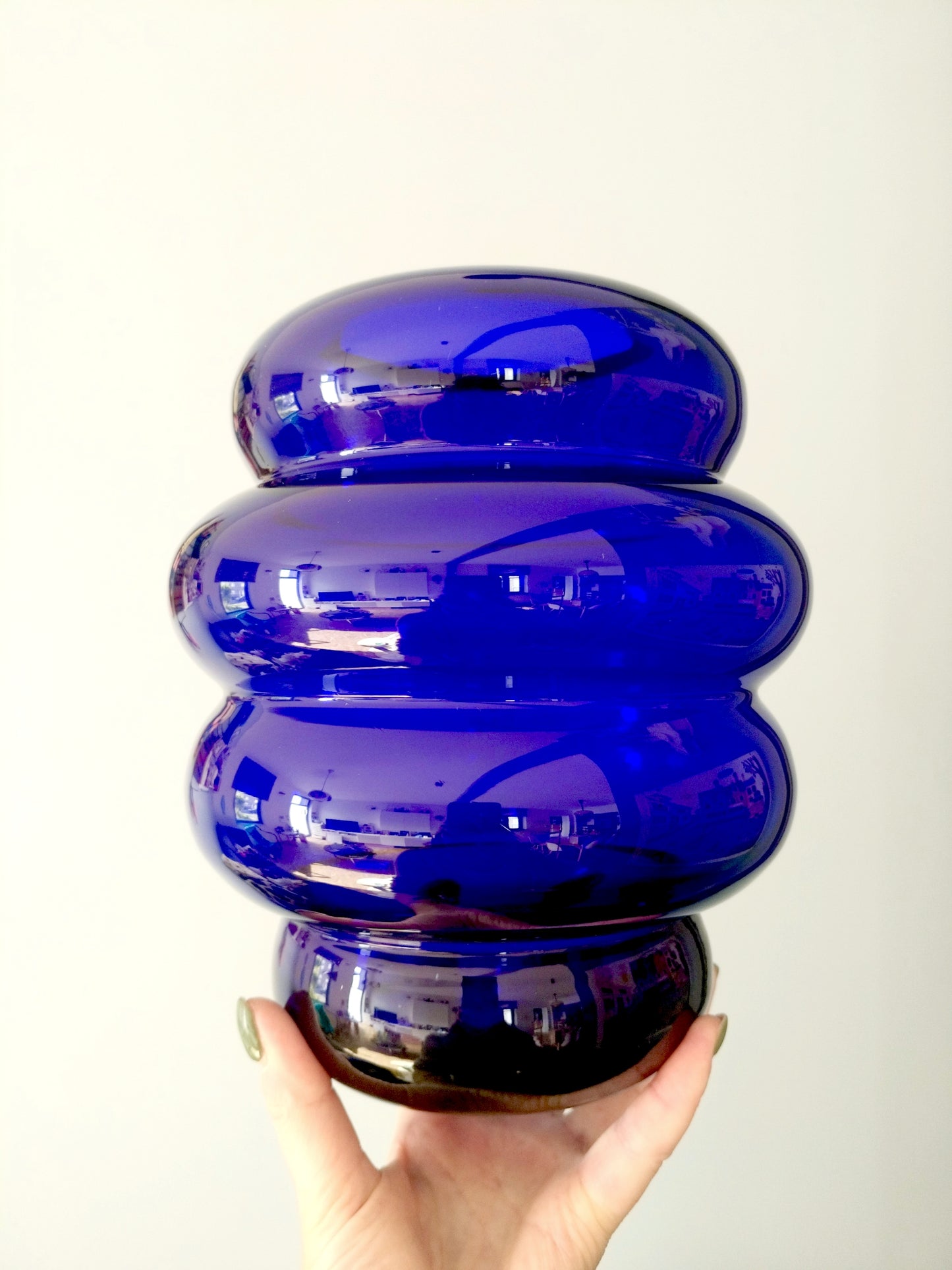Grand vase en verre Solstrale par Anne Nilsson pour Ikea 90's