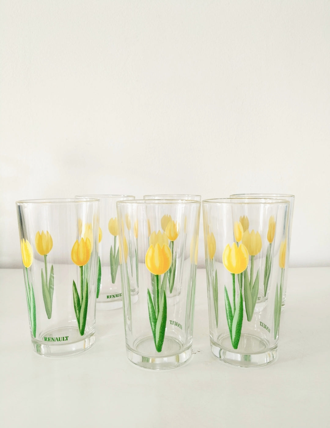 Ensemble carafe et 6 verres publicitaires Renault Italy - cetaitmieuxavant