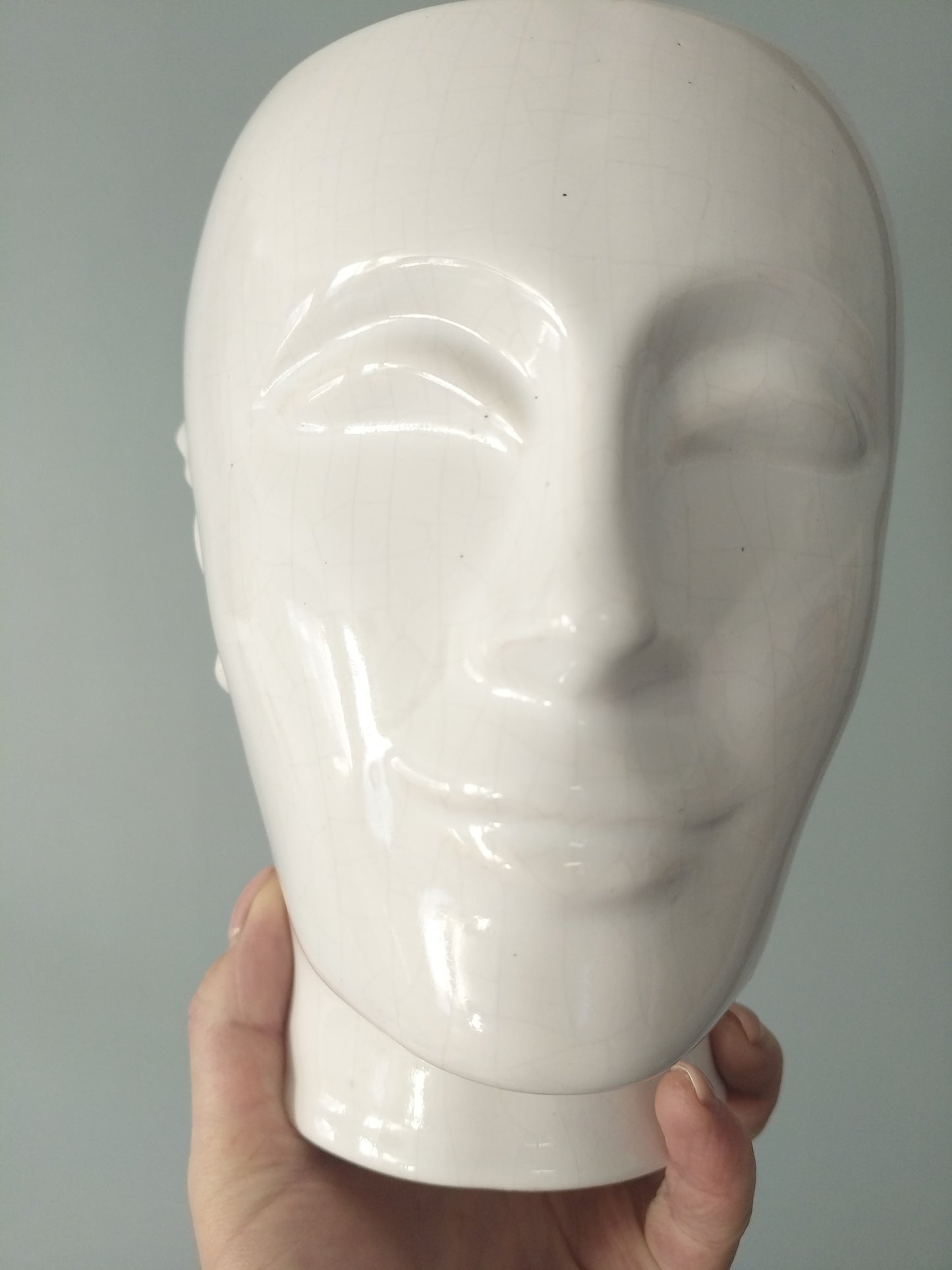 Grand cache-pot tête d'homme en céramique - cetaitmieuxavant