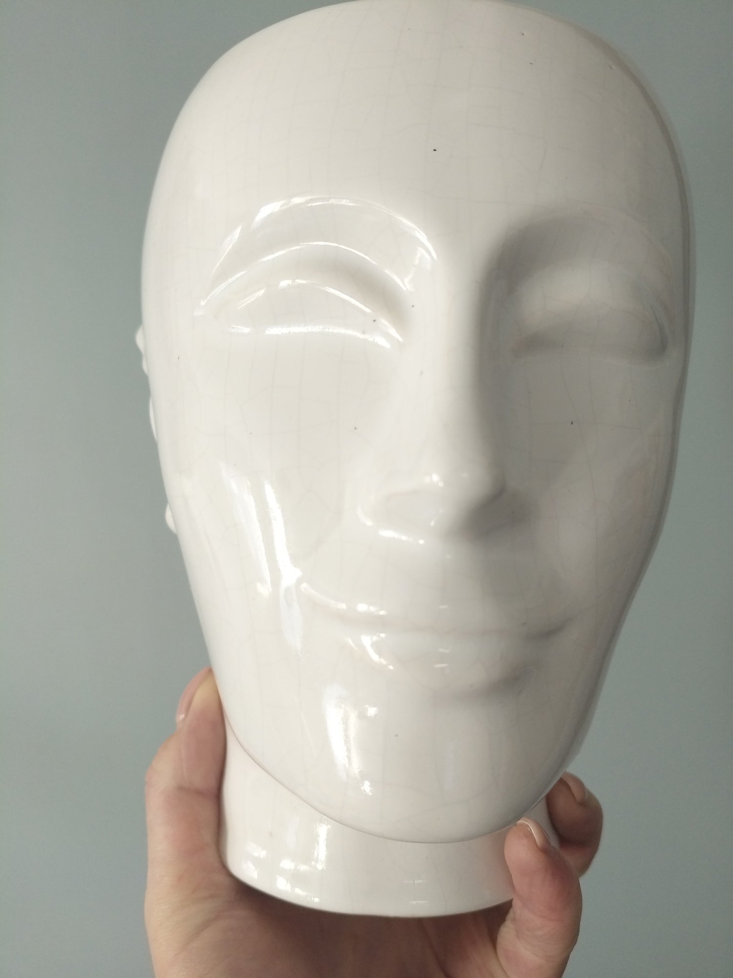 Grand cache-pot tête d'homme en céramique - cetaitmieuxavant