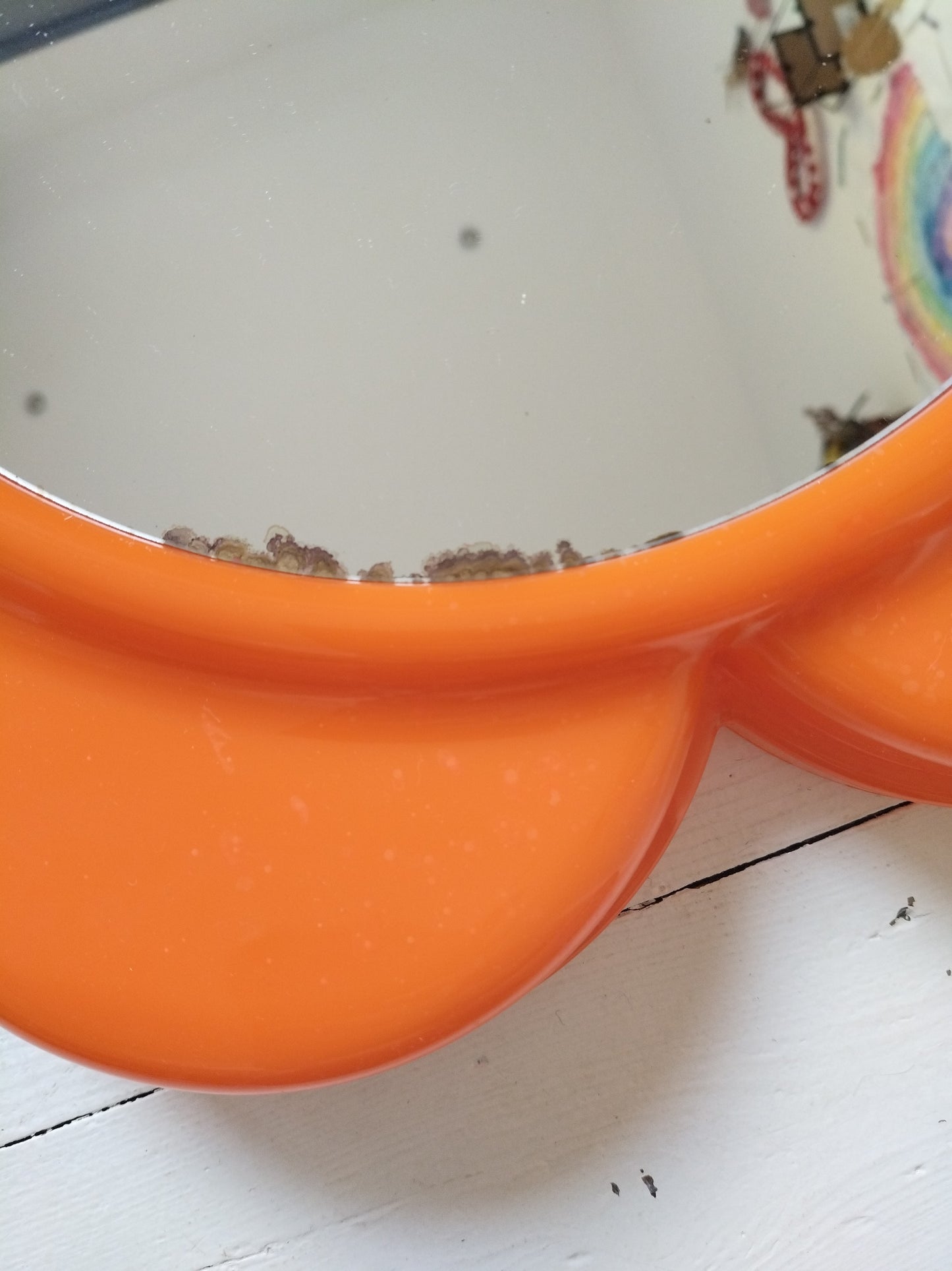 Miroir fleur en plastique vintage Visiva France