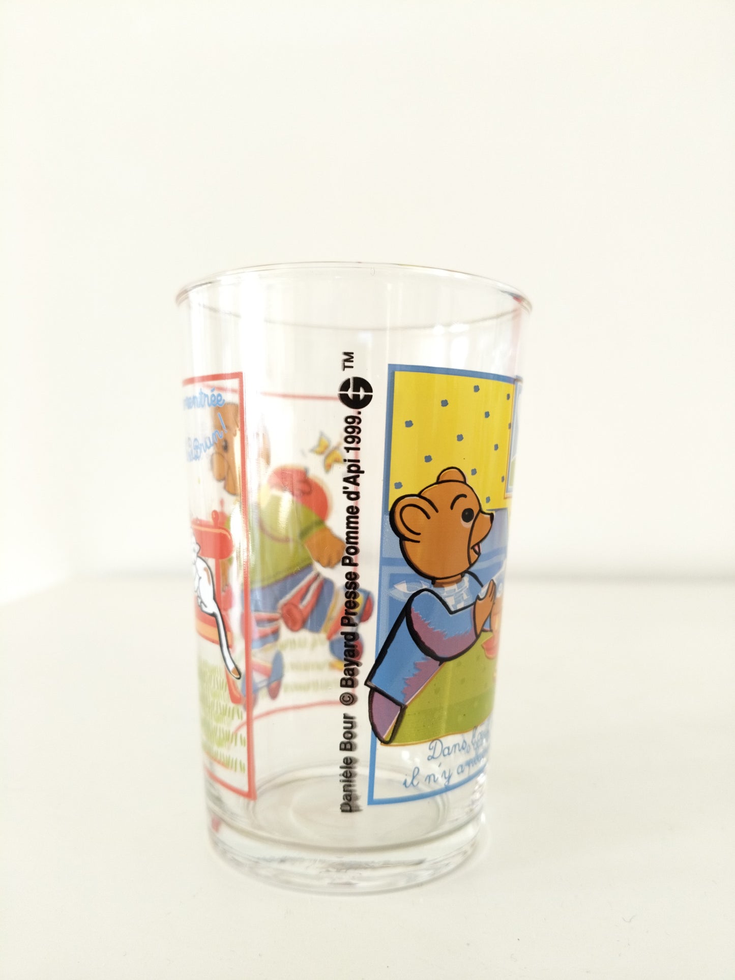 Verre Petit Ours Brun publicitaire Pomme d'Api 1988 et 1999 au choix - cetaitmieuxavant
