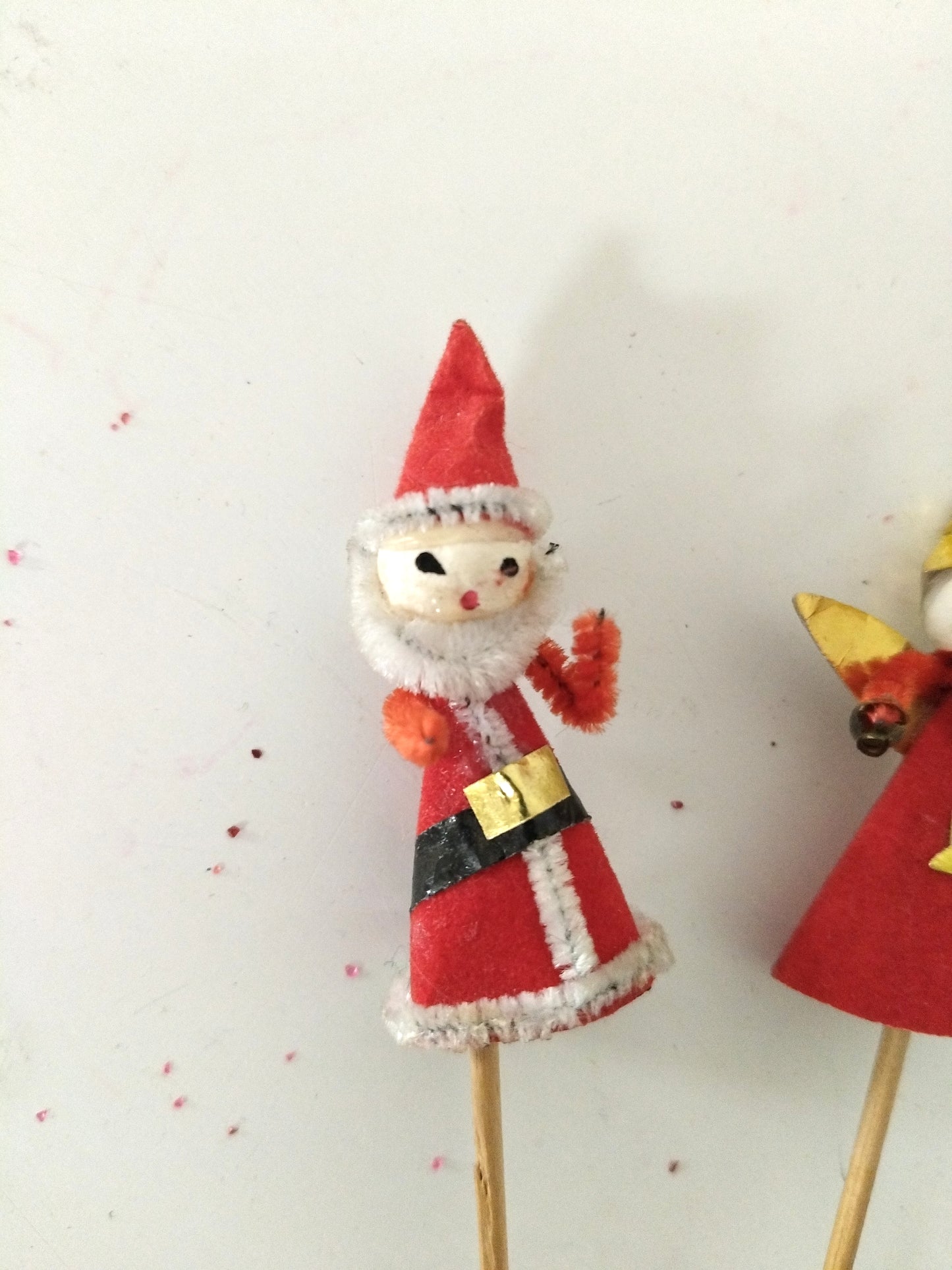 2 anciennes piques décoratives de Noël (4 duos disponibles)