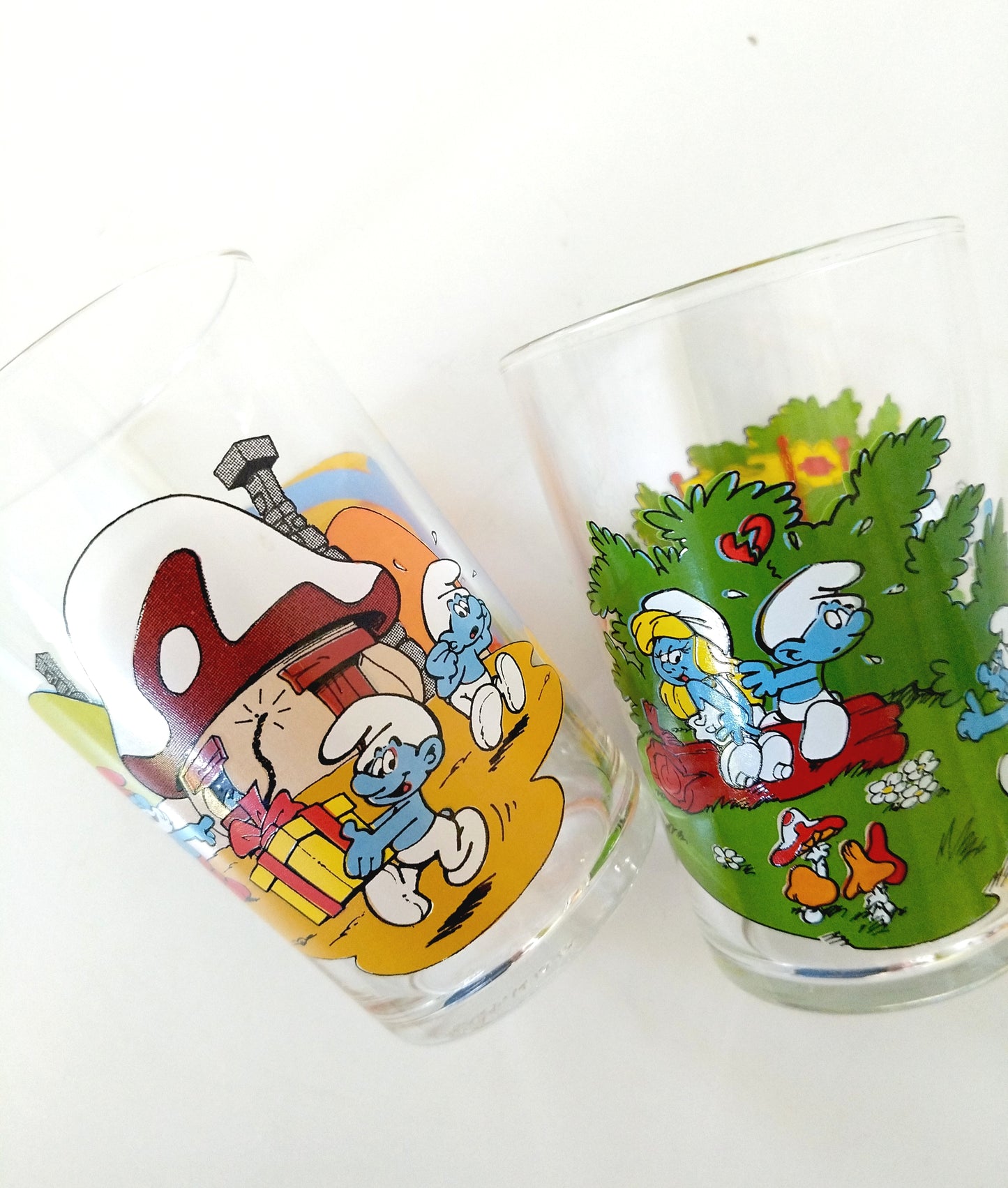 Verre publicitaire Bénédictin Schtroumpfs Peyo 1985-1986 au choix - cetaitmieuxavant