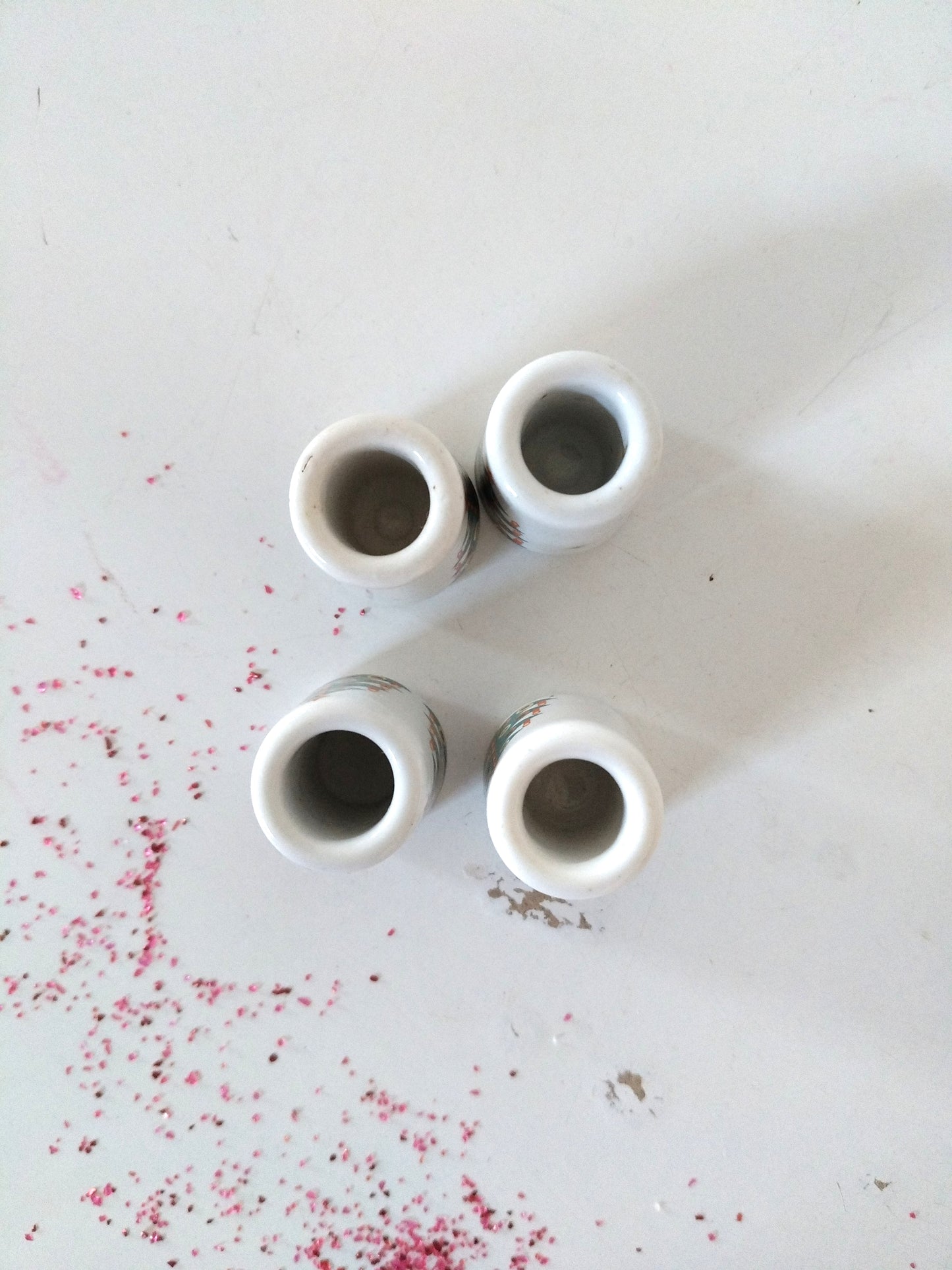 Duo de mini-bougeoirs de Noël décor sapin Germany + bougies blanches