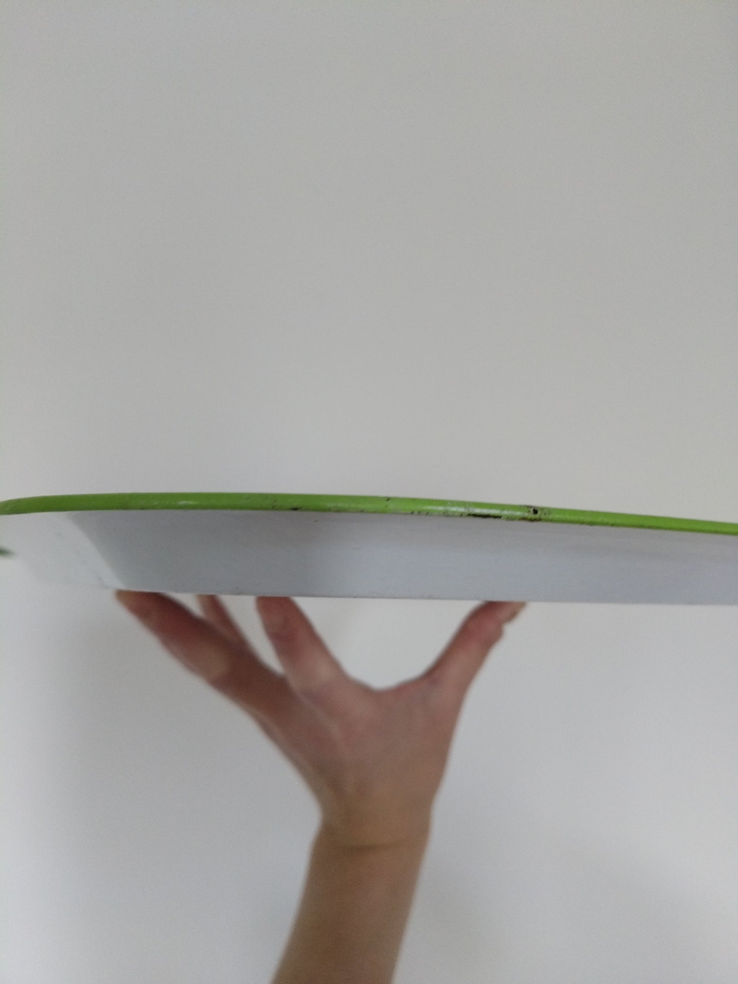 Plateau métallique paon publicitaire Préfontaines Edery