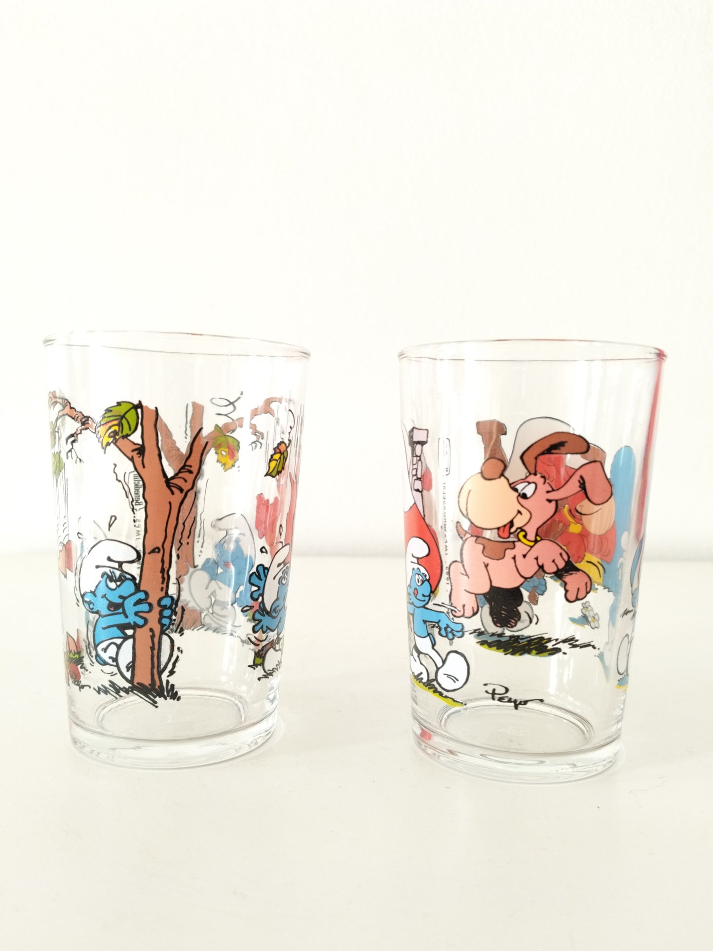 Verre publicitaire Bénédictin Schtroumpfs Peyo 1992-1993 au choix - cetaitmieuxavant