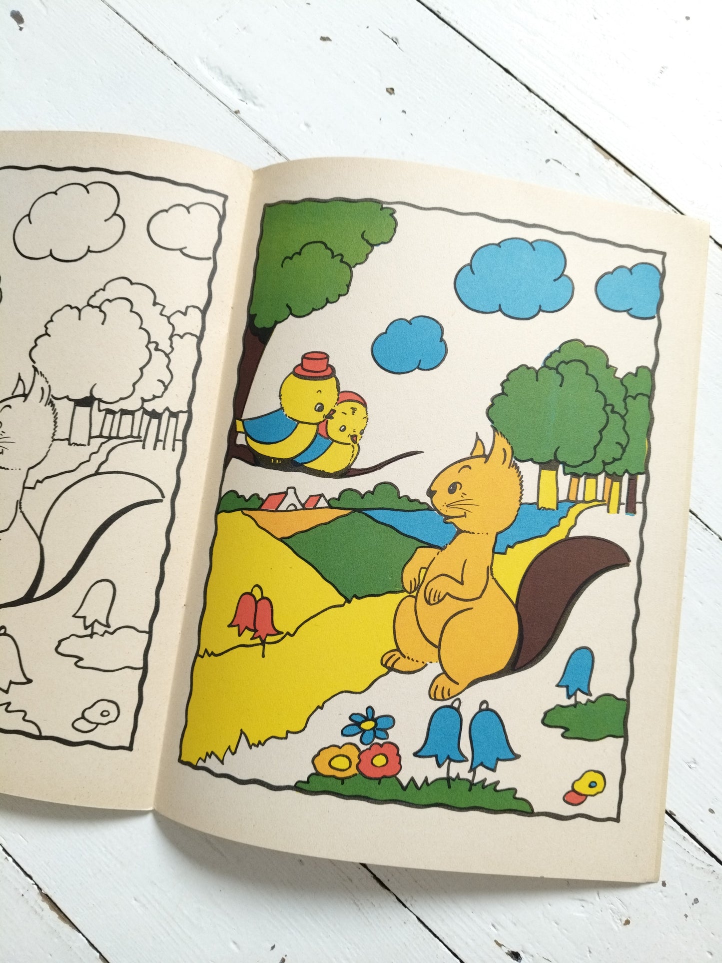Ancien livre de dessin et coloriage vierge éditions du Pélican Blanc - cetaitmieuxavant