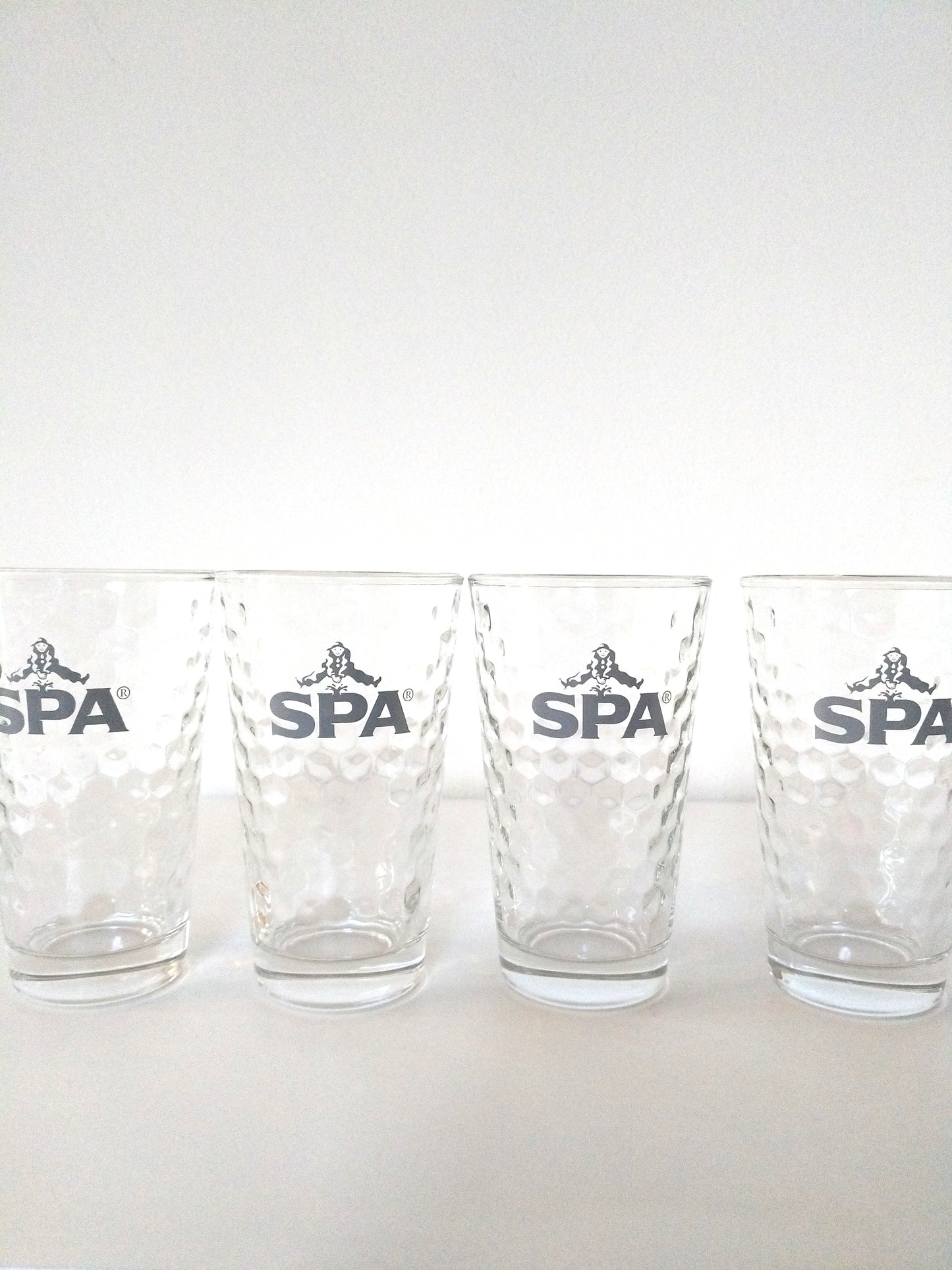 Ensemble de 4 grands verres publicitaires Spa