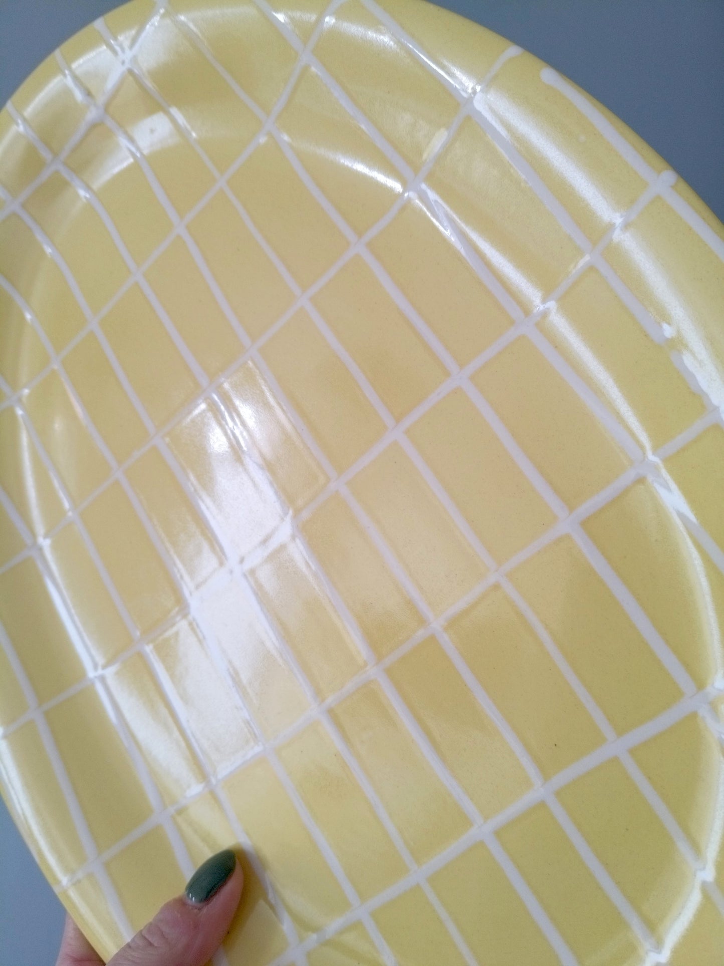 Plat de service ovale/ plateau porcelaine de Longchamp