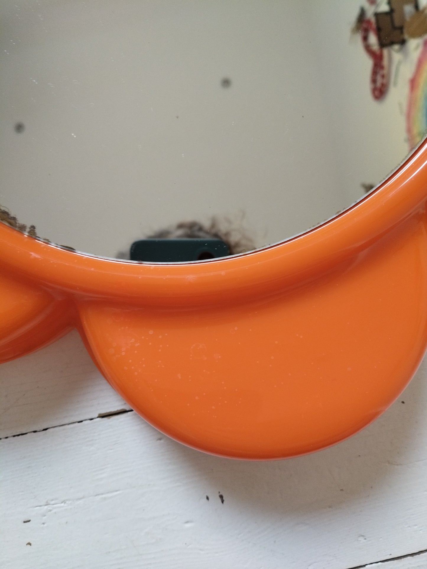 Miroir fleur en plastique vintage Visiva France