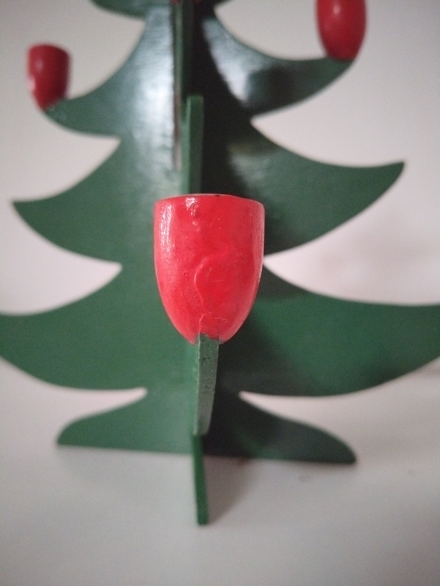 Bougeoir de Noël sapin en bois handmade Sri Lanka