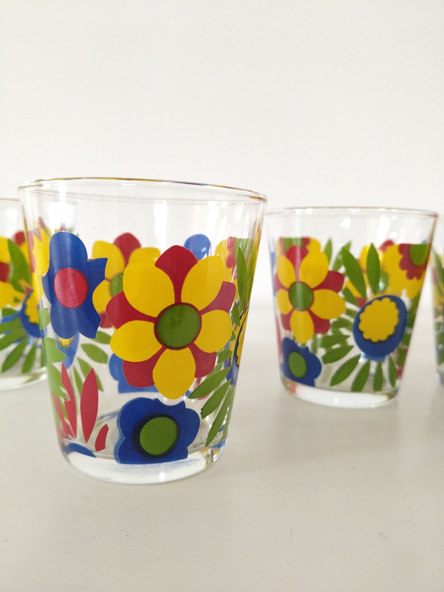 Ensemble de 2 verres à eau flower power - cetaitmieuxavant