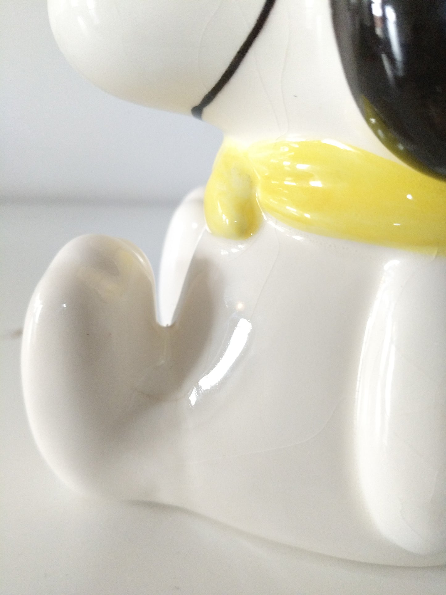 Pot boîte bocal à biscuits en céramique Snoopy cuisinier Japan United Feature Syndicate, Inc 1958-1966