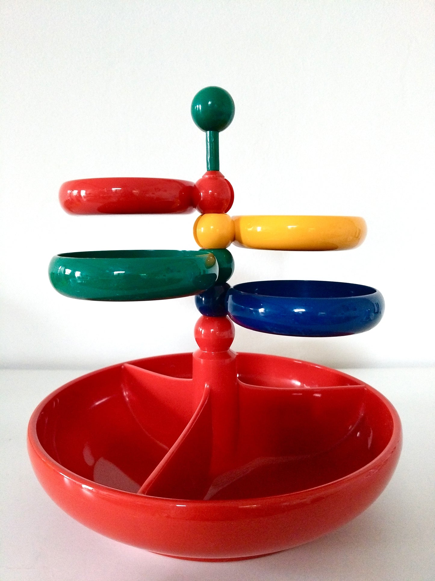 Plateau/ serviteur apéritif mutlicolore à compartiments pivotants Emsa Germany