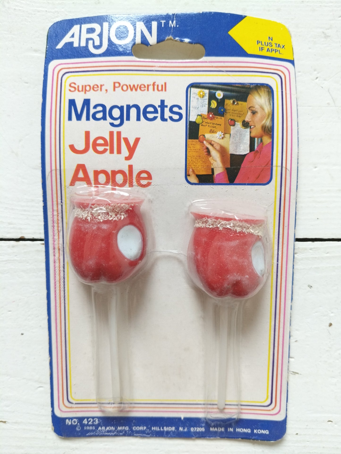 Duo de magnets gaufres ou pommes d'amour Arjon Hong Kong 1985 au choix