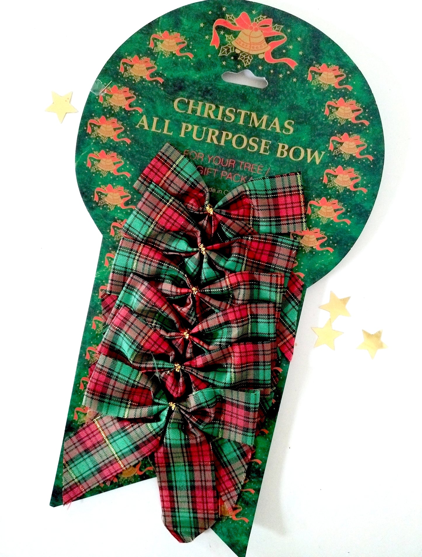 6 nœuds écossais synthétiques pour sapin ou cadeaux