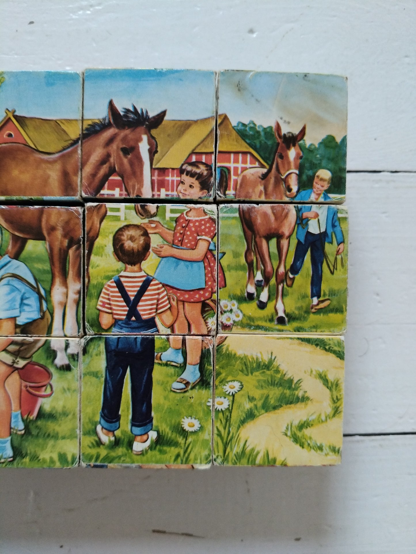 Ancien puzzle cubes en bois Hermann Eichhorn Germany