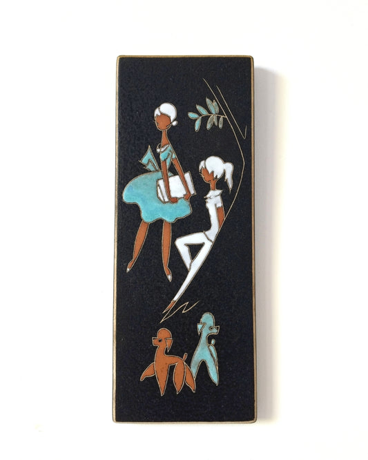 Plaque murale artisanale en céramique Ruscha West Germany 734 - 1 - cetaitmieuxavant