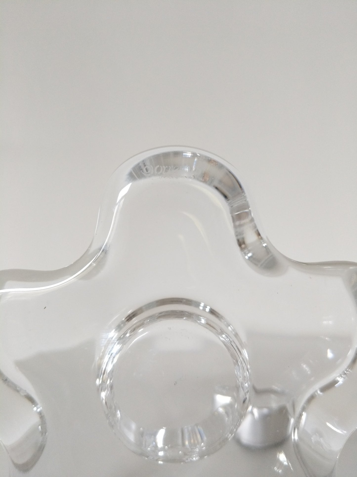 Bougeoir fleur par Erika Lagerbielke pour Orrefors Sweden