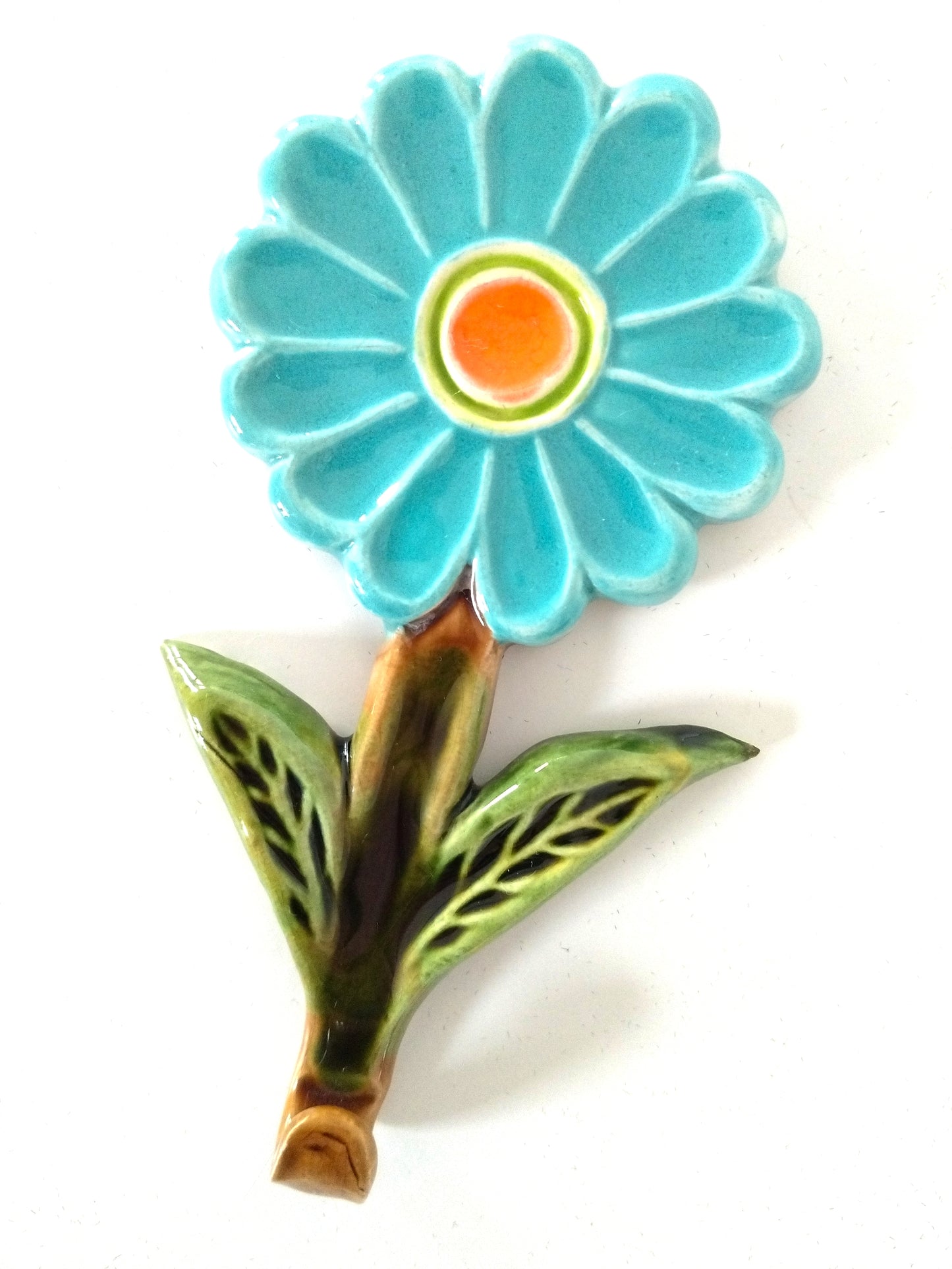 Patère murale fleur en céramique Yann - cetaitmieuxavant