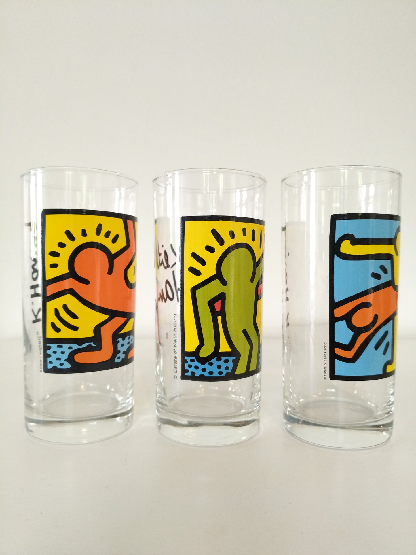Verre Keith Haring publicitaire Quick ou Lu au choix