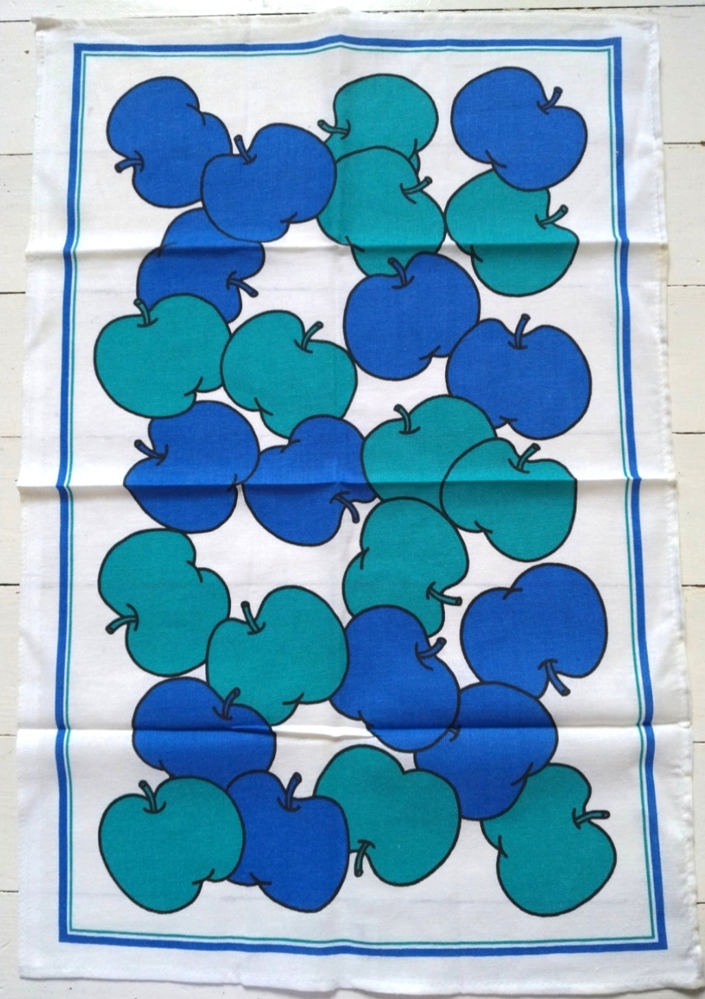 Torchon de cuisine en coton décor pommes - cetaitmieuxavant