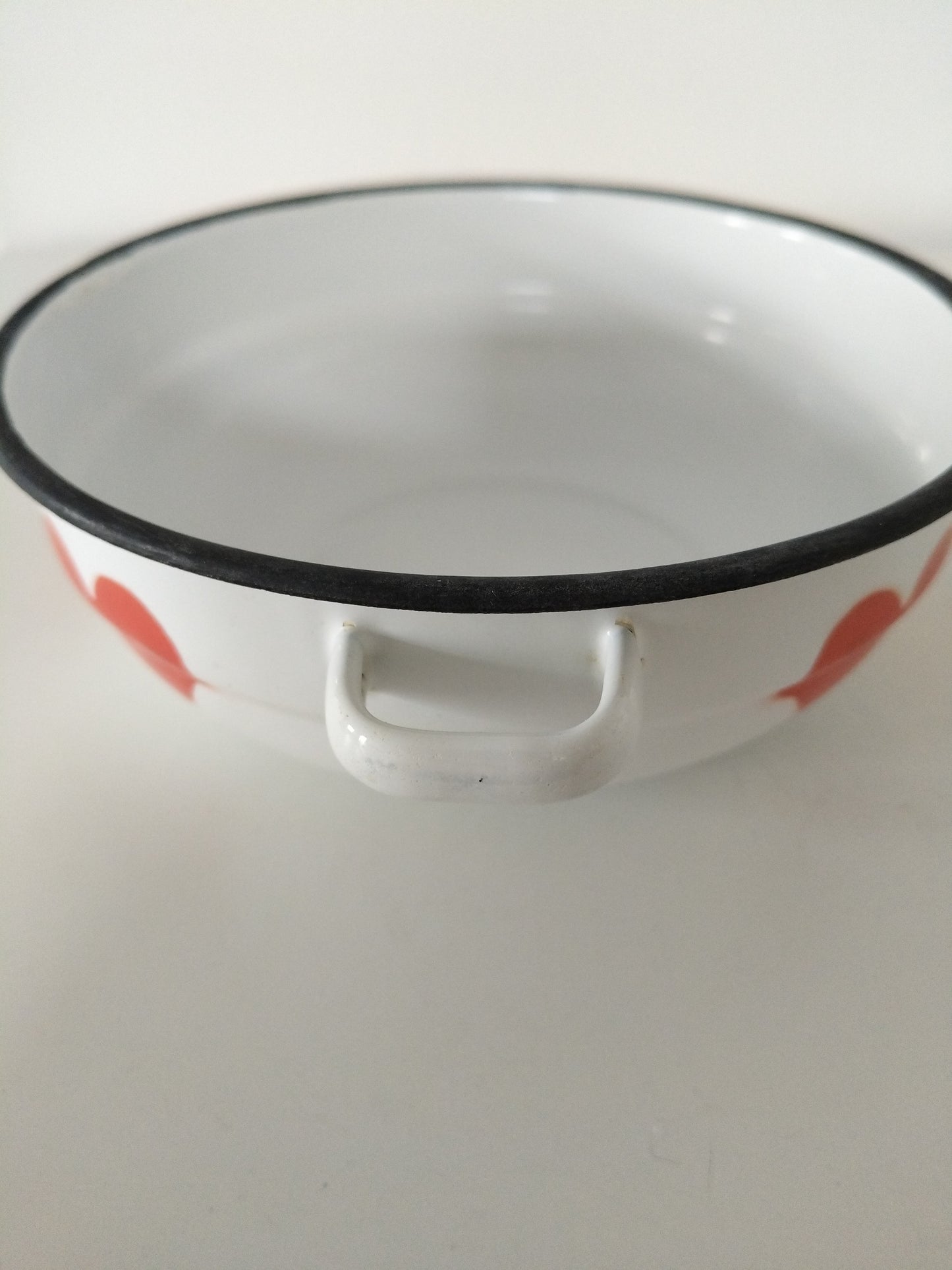 Bol ou petit plat en émail décor ❤️ Emo Celje made in Yougoslavie au choix