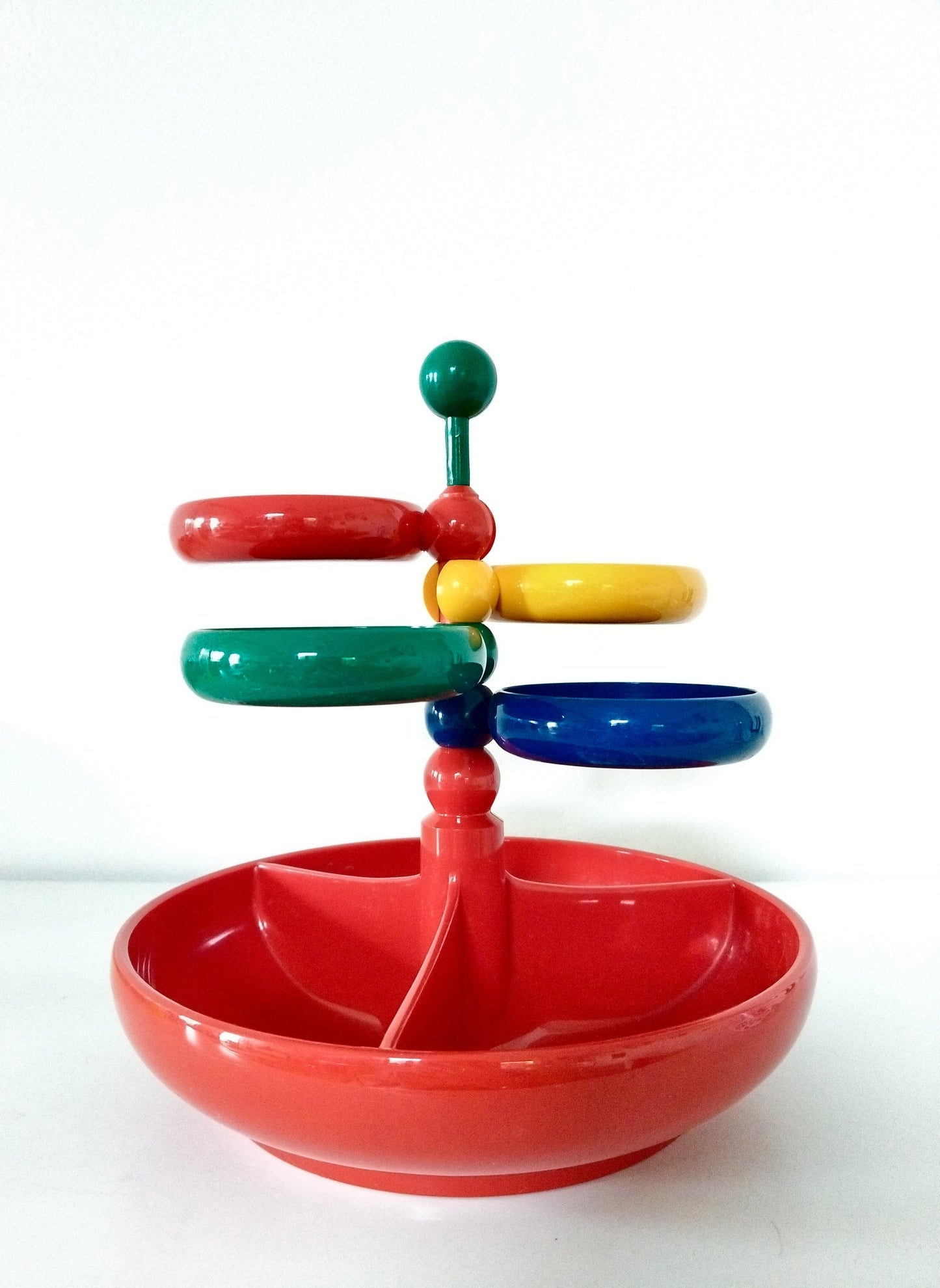 Plateau/ serviteur apéritif mutlicolore à compartiments pivotants Emsa Germany