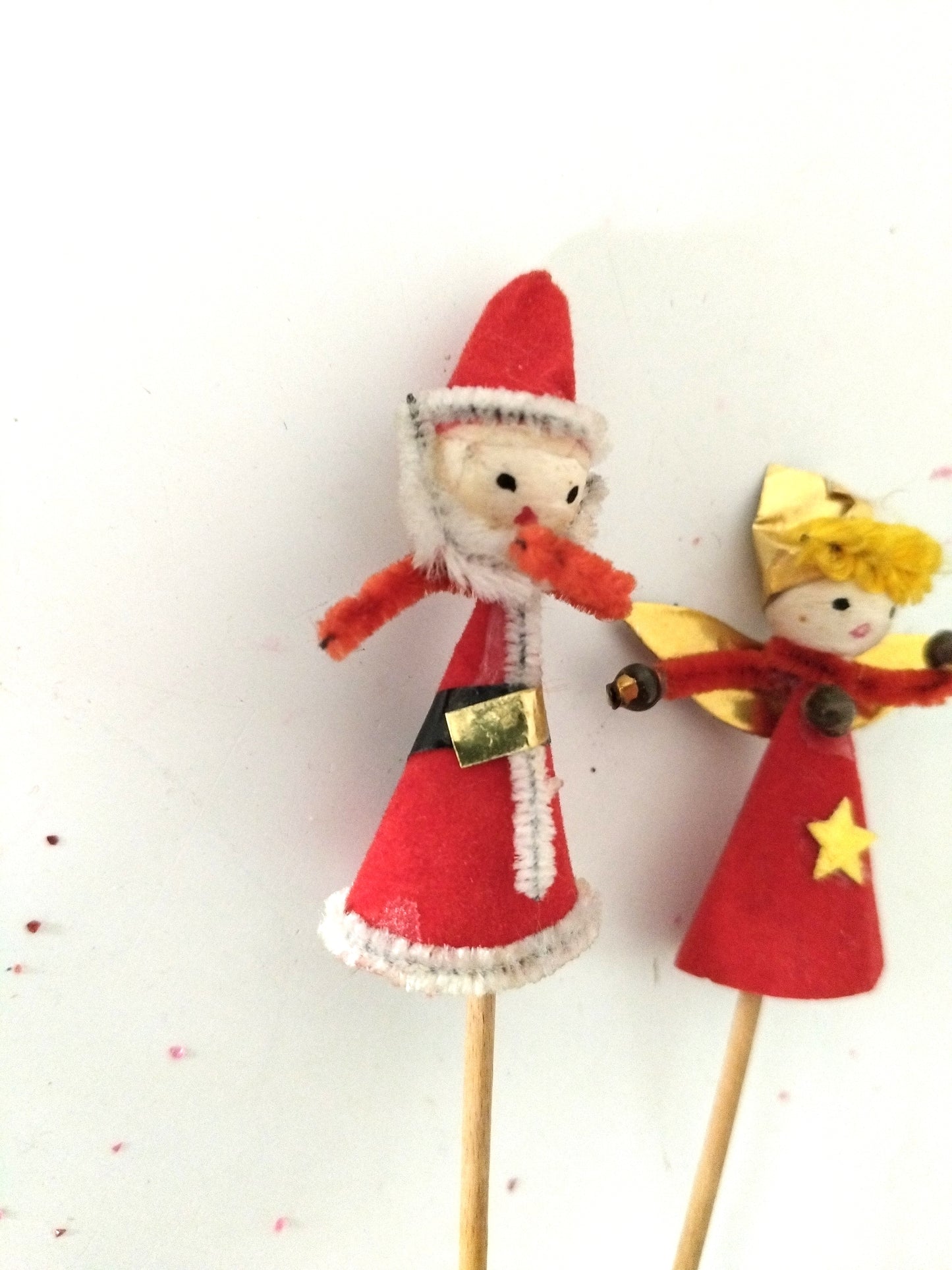 2 anciennes piques décoratives de Noël (4 duos disponibles)