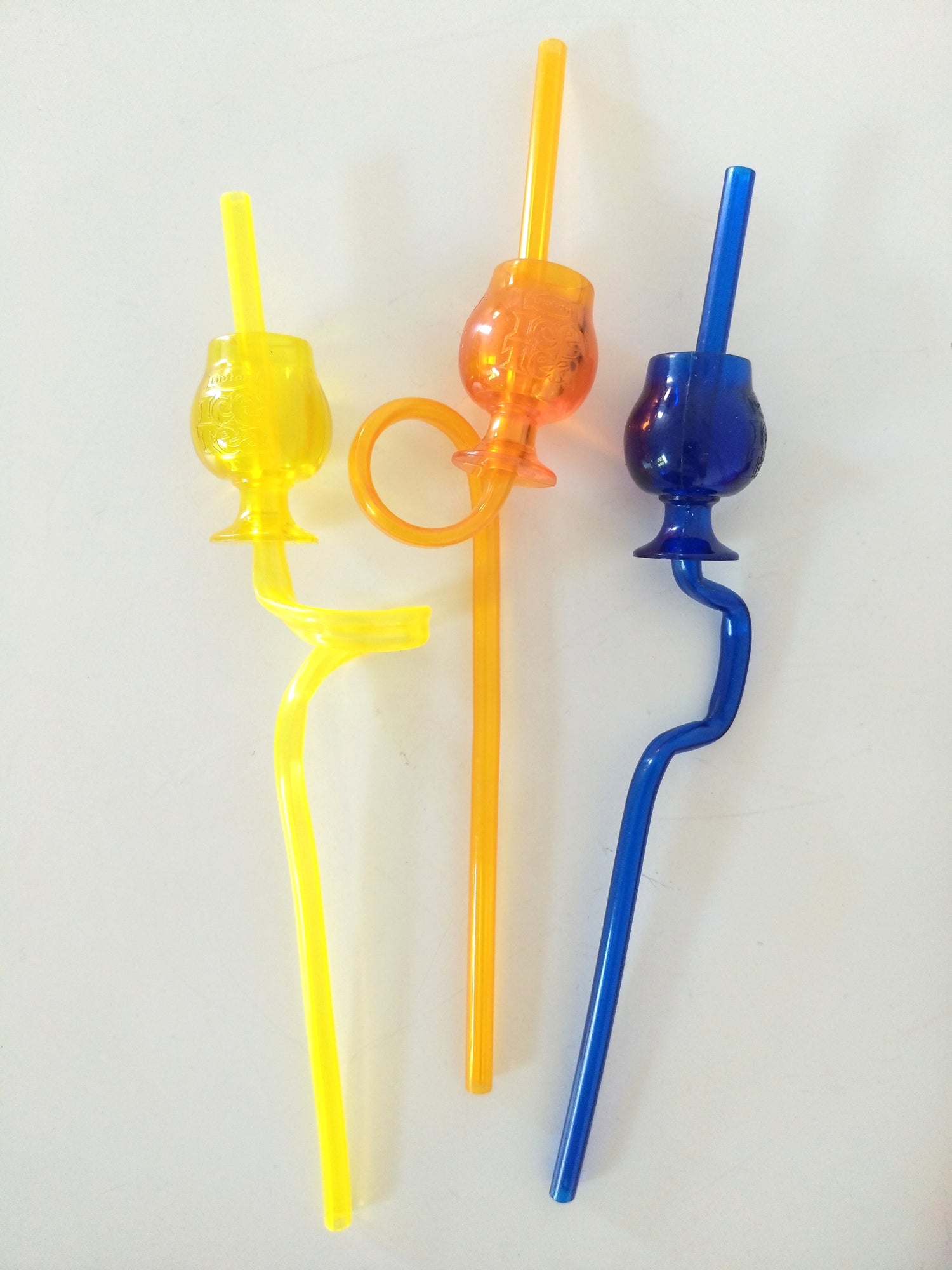Set de 3 pailles publicitaires Ice Tea (4 sets de 3 pailles disponibles) - cetaitmieuxavant