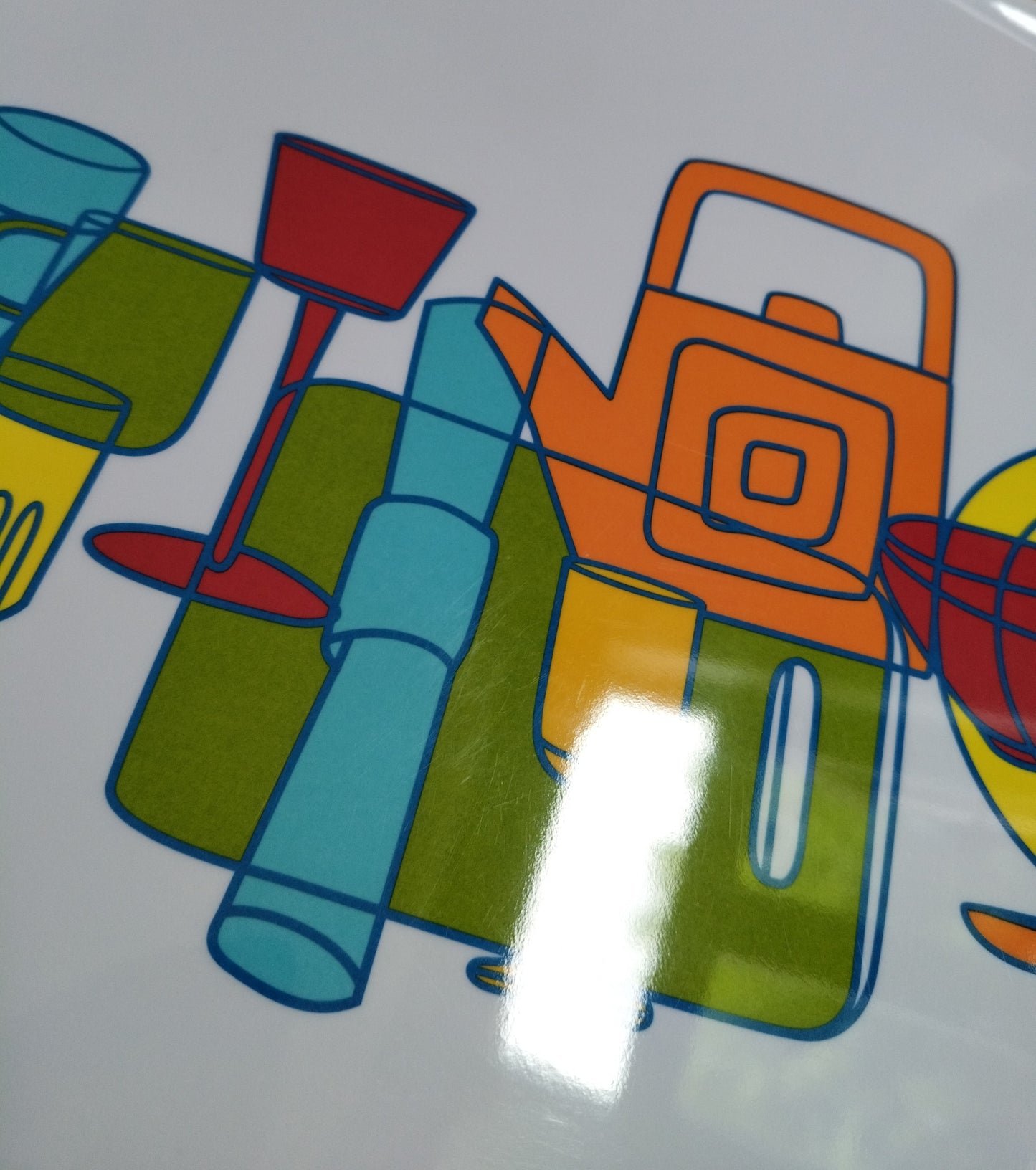 Grand plateau ovale en plastique Geneviève Lethu