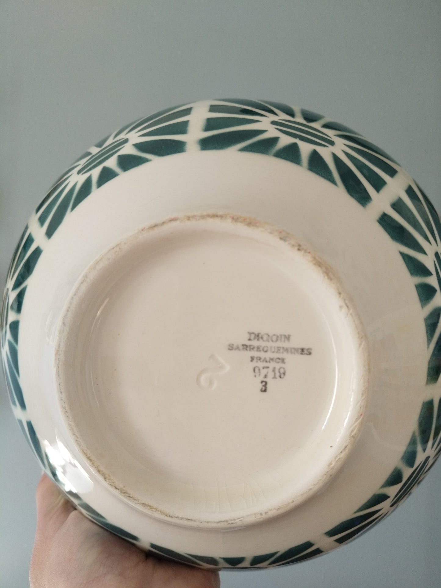 Ancien gros bol/ saladier en porcelaine Digoin Sarreguemines 9719 - cetaitmieuxavant