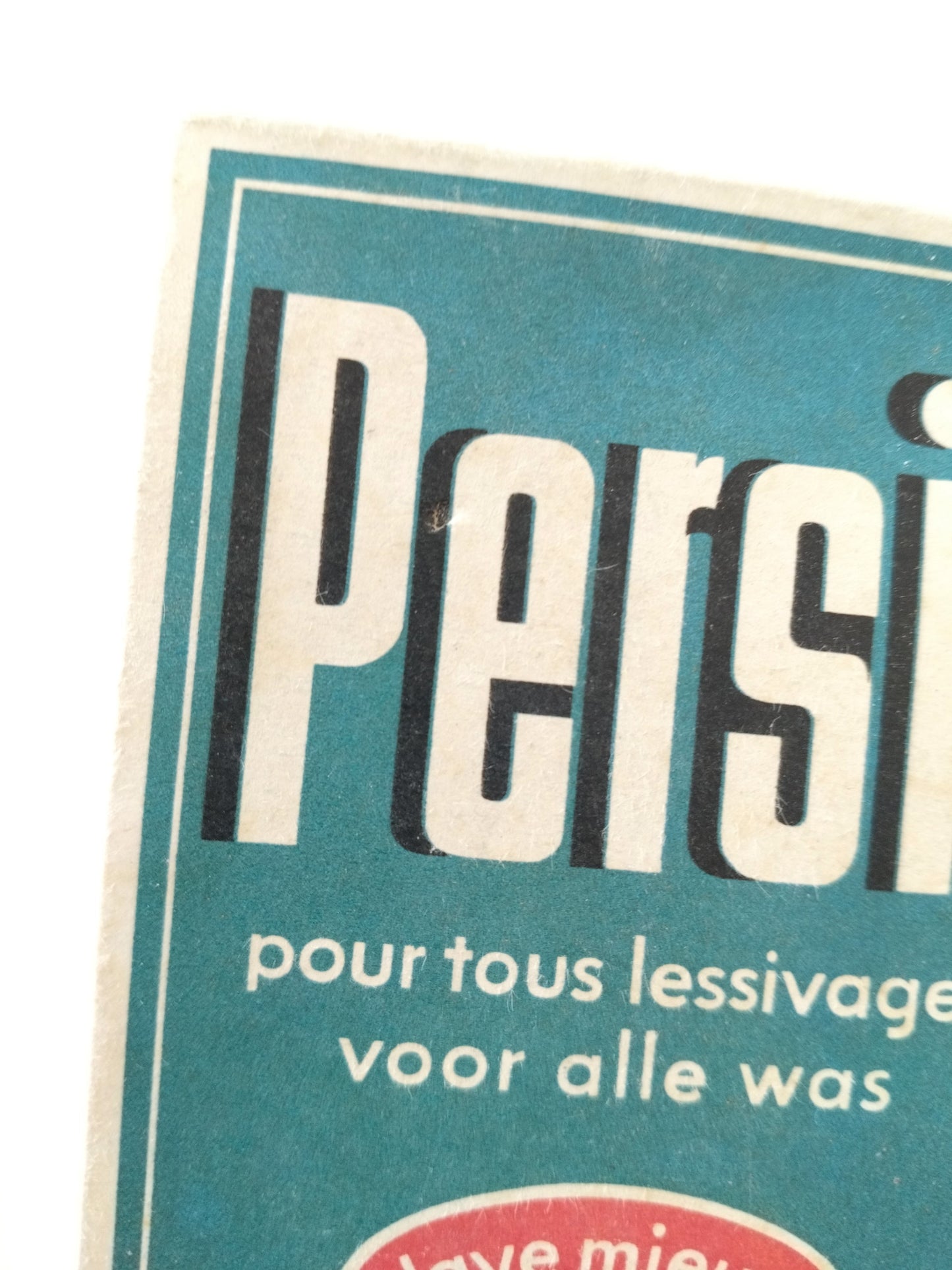 Ancienne boîte cartonnée de lessive Persil ou savon de ménage Palmex (français/ néerlandais)