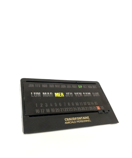 Calendrier perpétuel publicitaire UK design